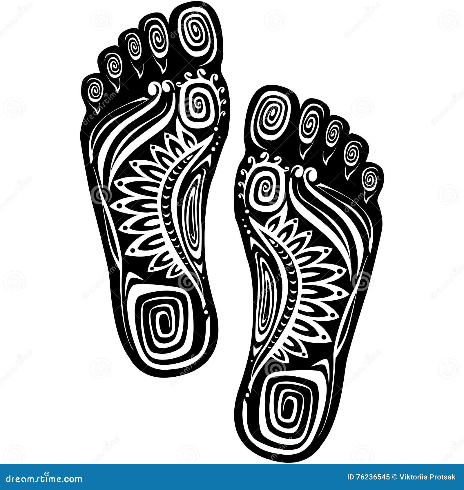Decorative feet stock vector. Illustration of decoration 76236545
