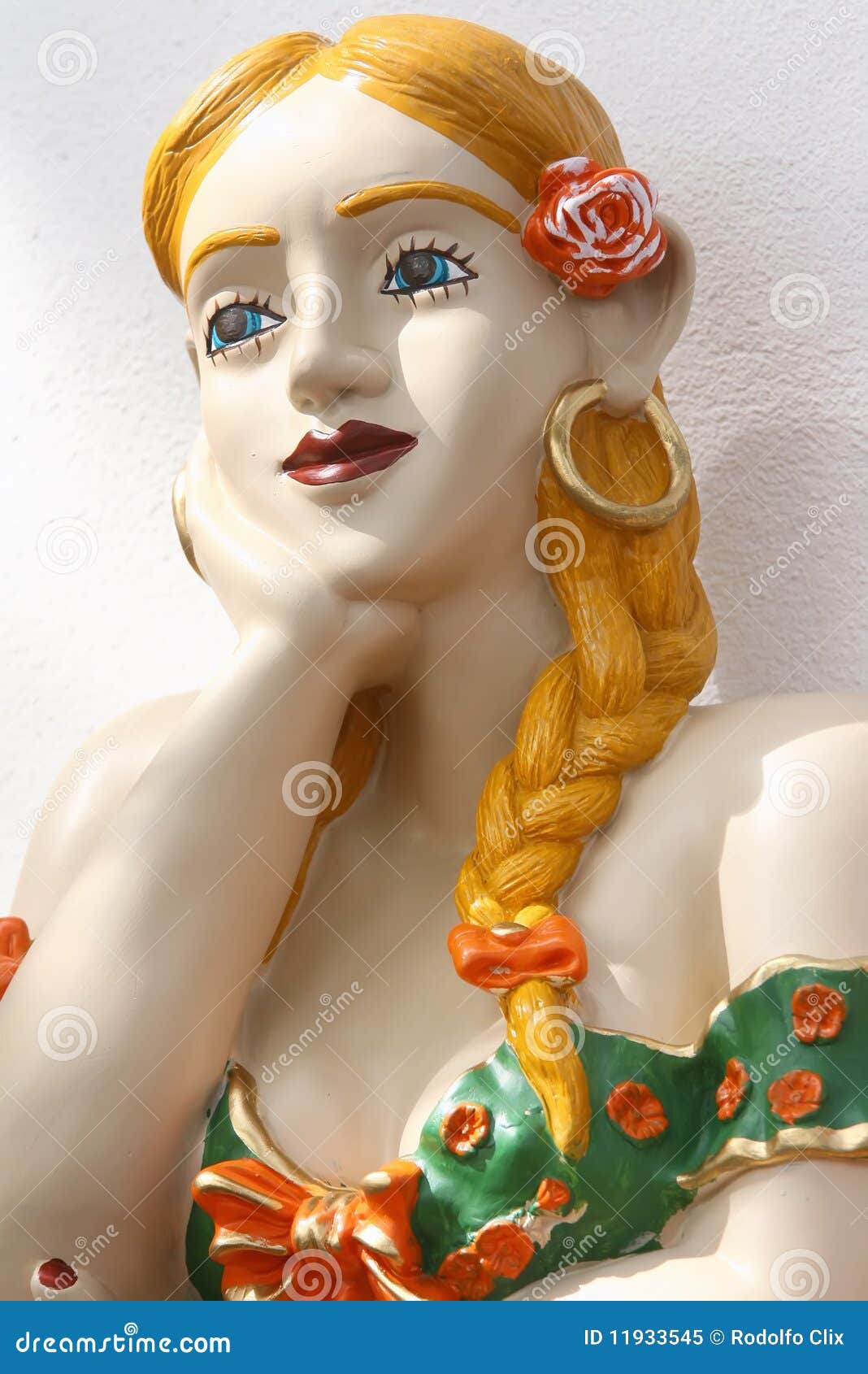Decorative female ornament stock image. Image of contemplates 11933545