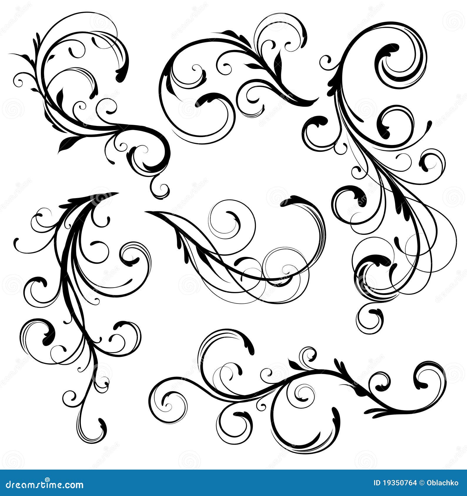 Decorative floral elements stock images image