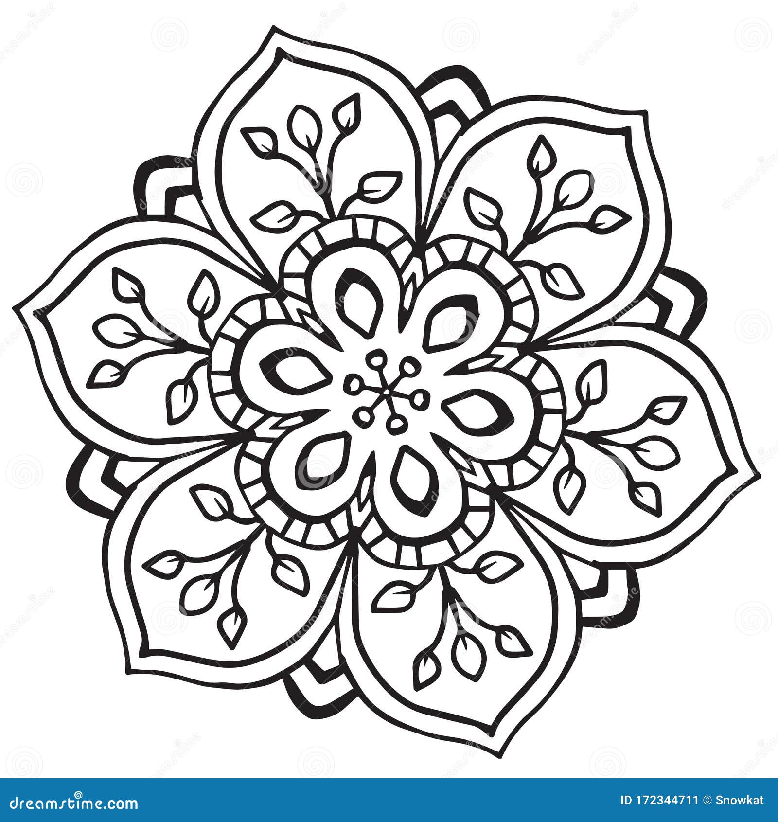 Flower Mandala tattoo - khaosanroadtattoo