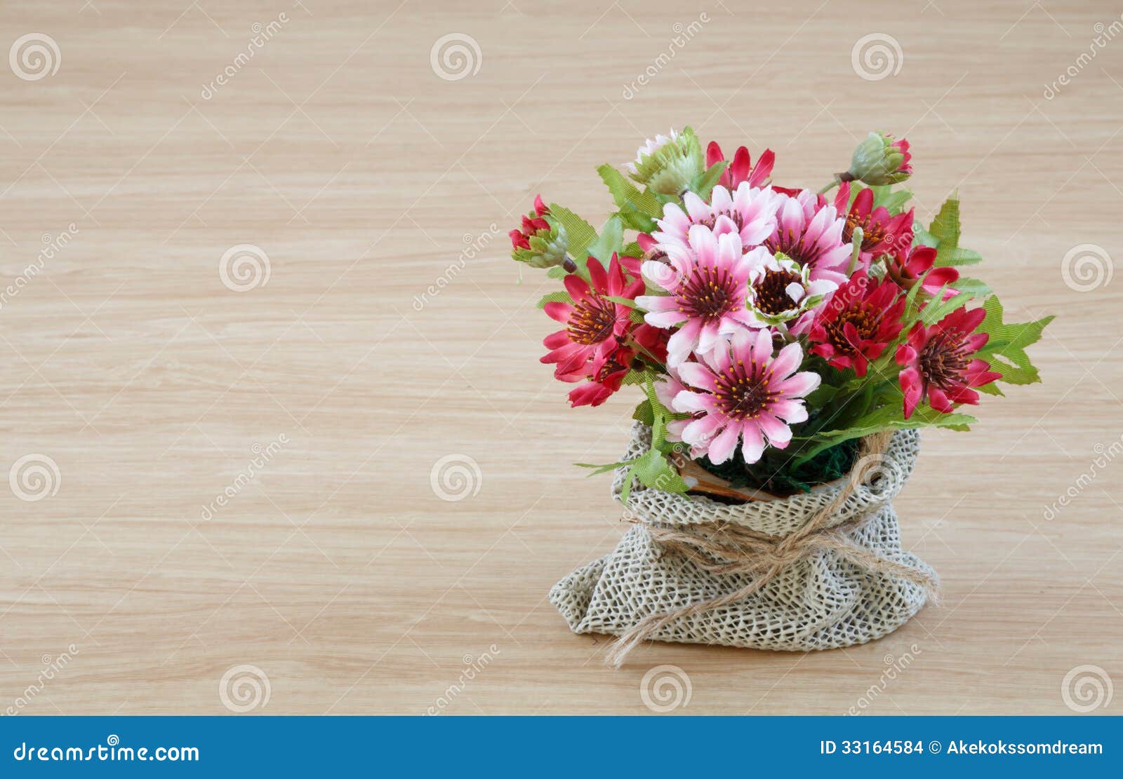 Decorative Flower on Wooden Desk Stock Photo Image of bouquet, indoor 33164584