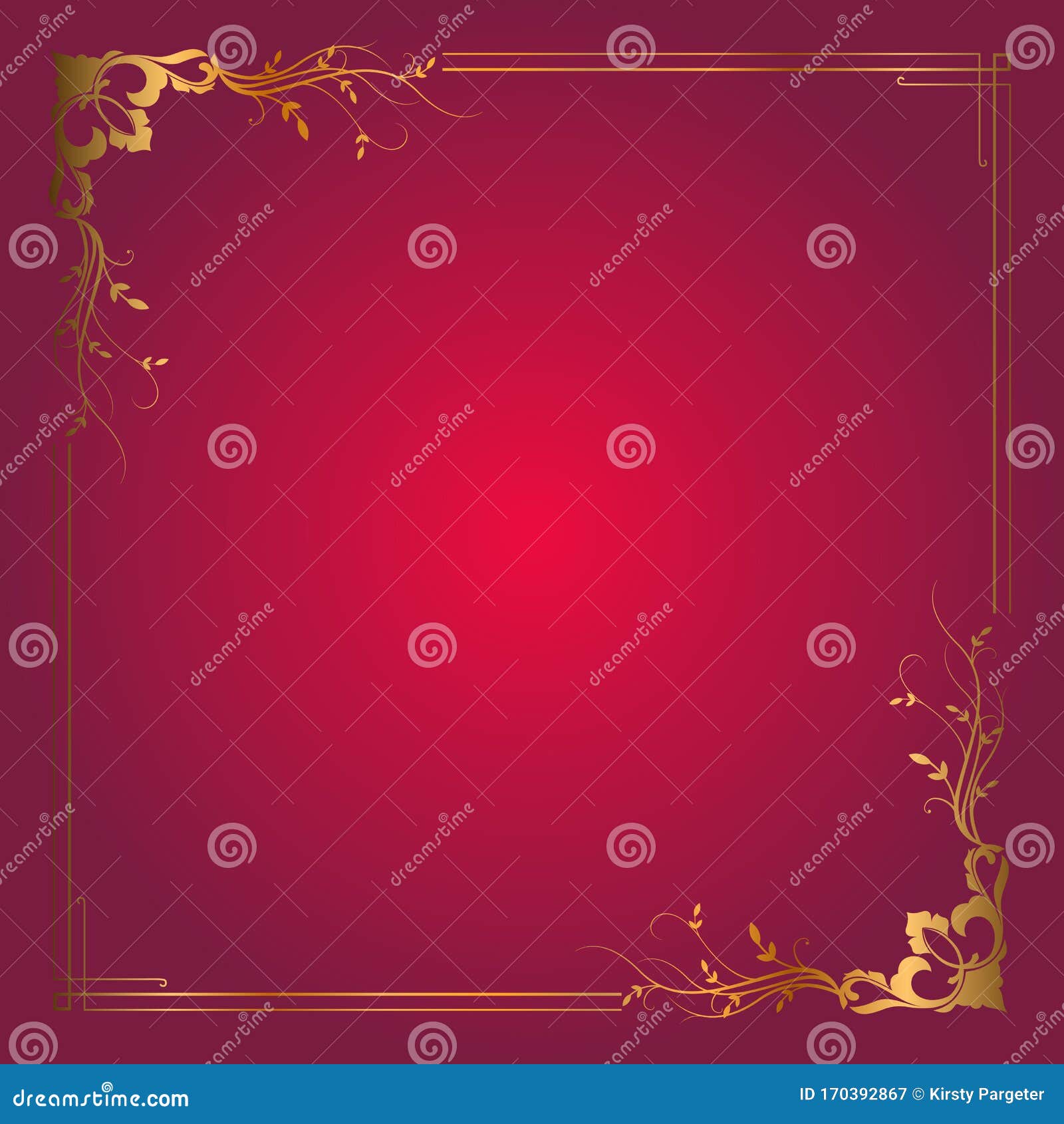 Decorative Frame Background with Elegant Gold Border Stock Vector -  Illustration of elegant, invite: 170392867