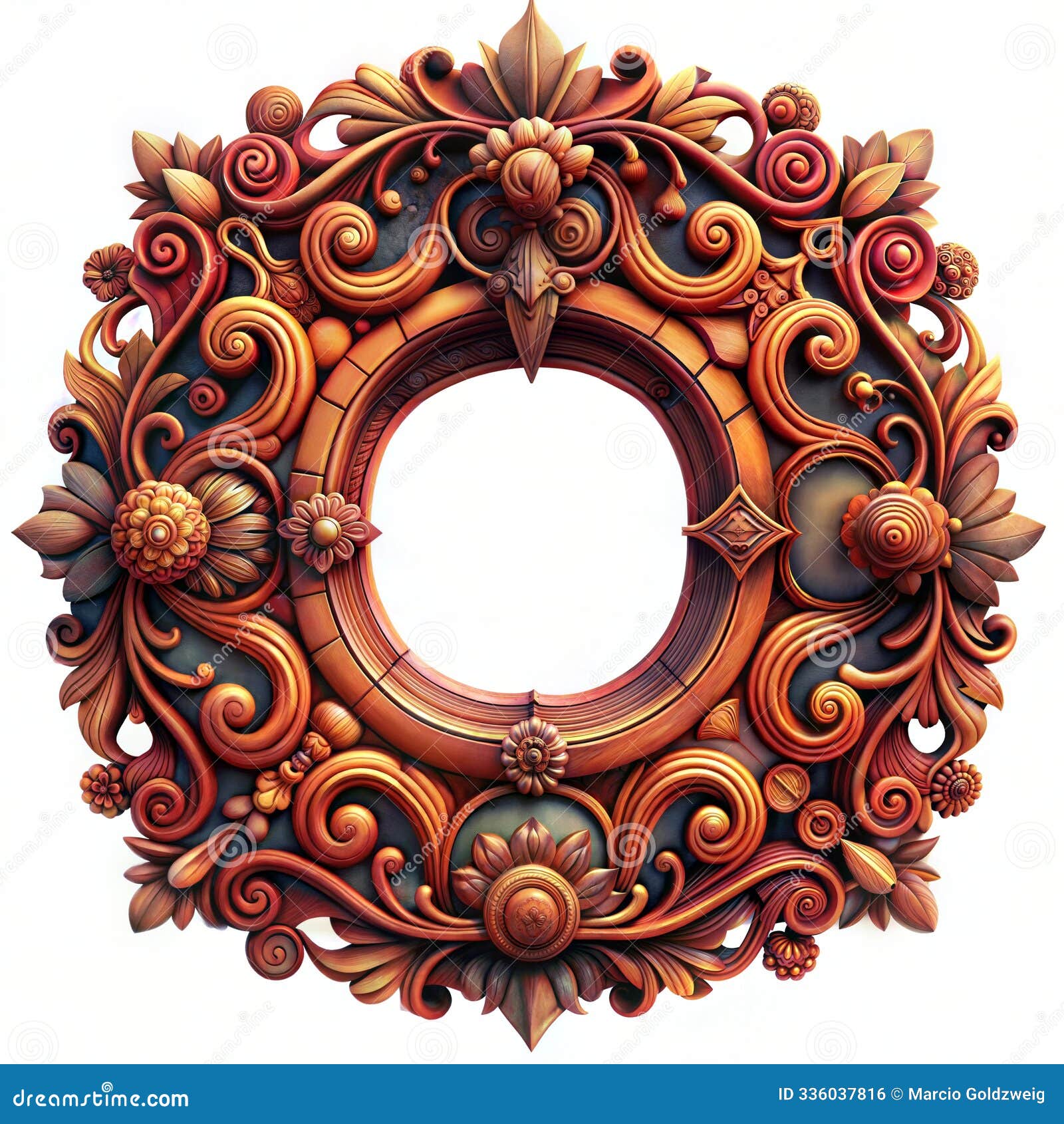 decorative frame, carved reliefs hyper-detailed, ai generated