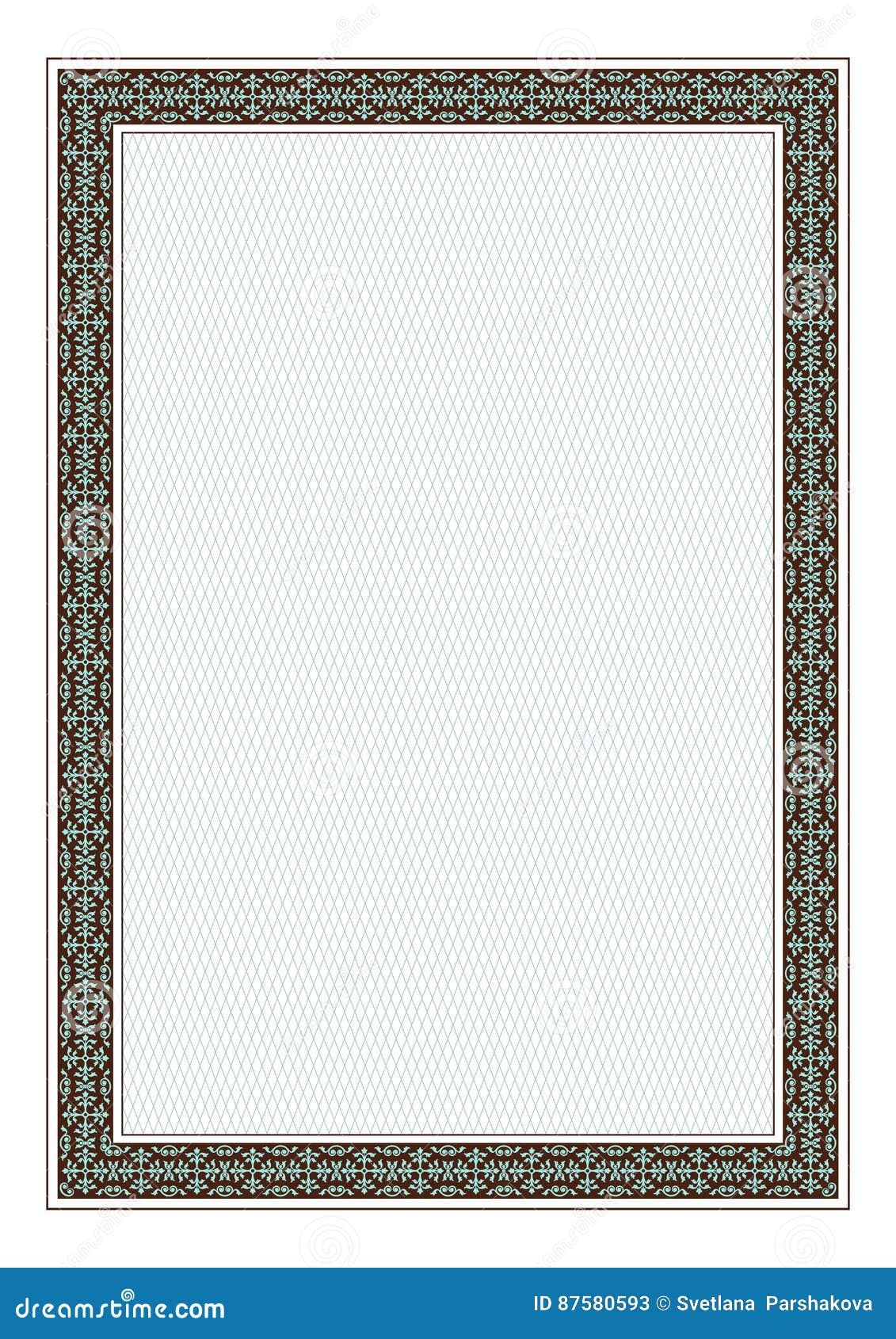 decorative frame, a 4 page format, arabic style.