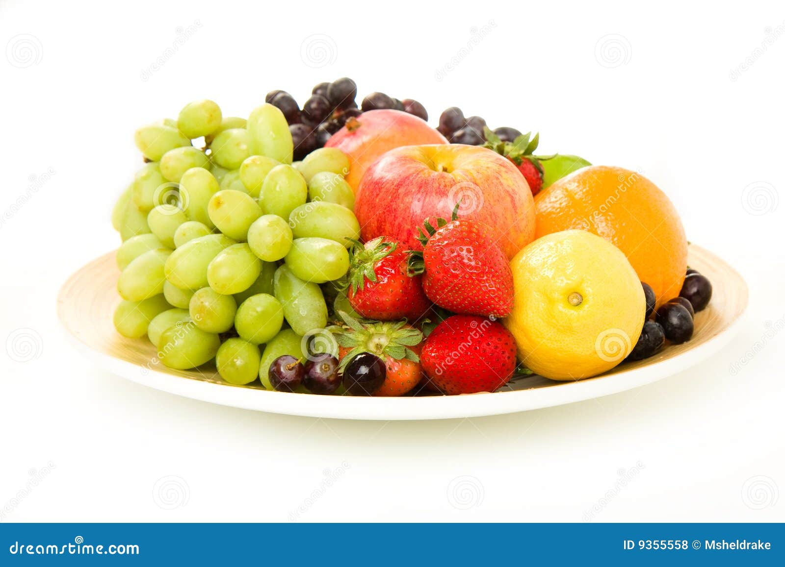 Decorative Fruit Platter stock photo. Image of purple 9355558