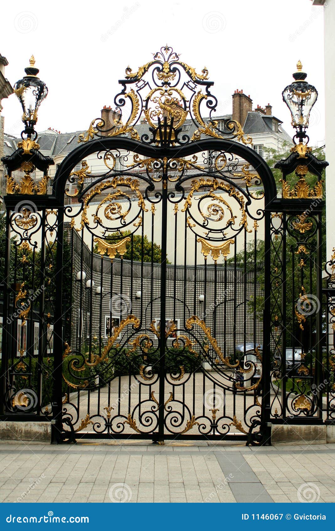 Decorative gateway stock image. Image of european, france 1146067