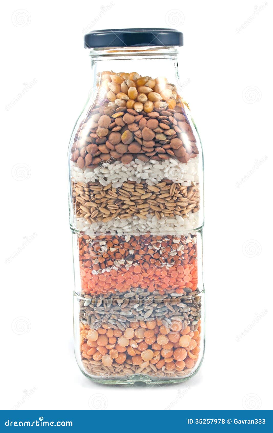 Decorative Glass Bottle with Seeds Stock Photo Image of decorative