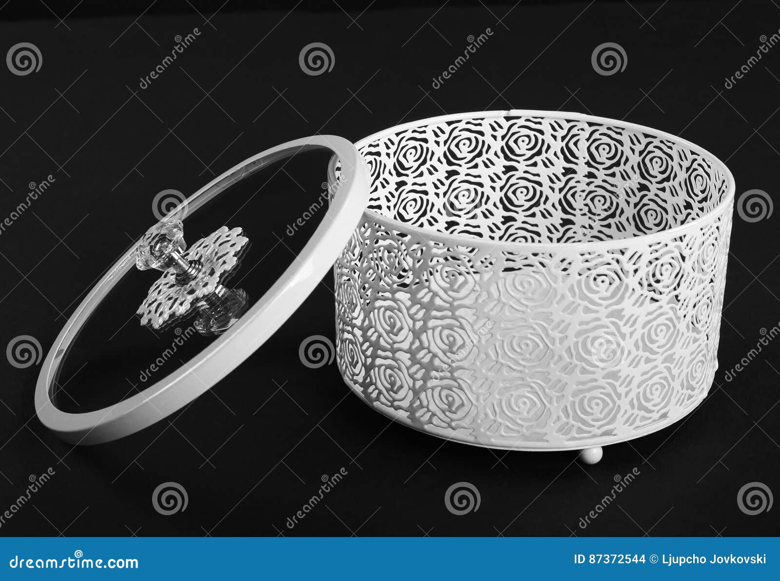 Decorative glass box stock photo. Image of metal, decor 87372544