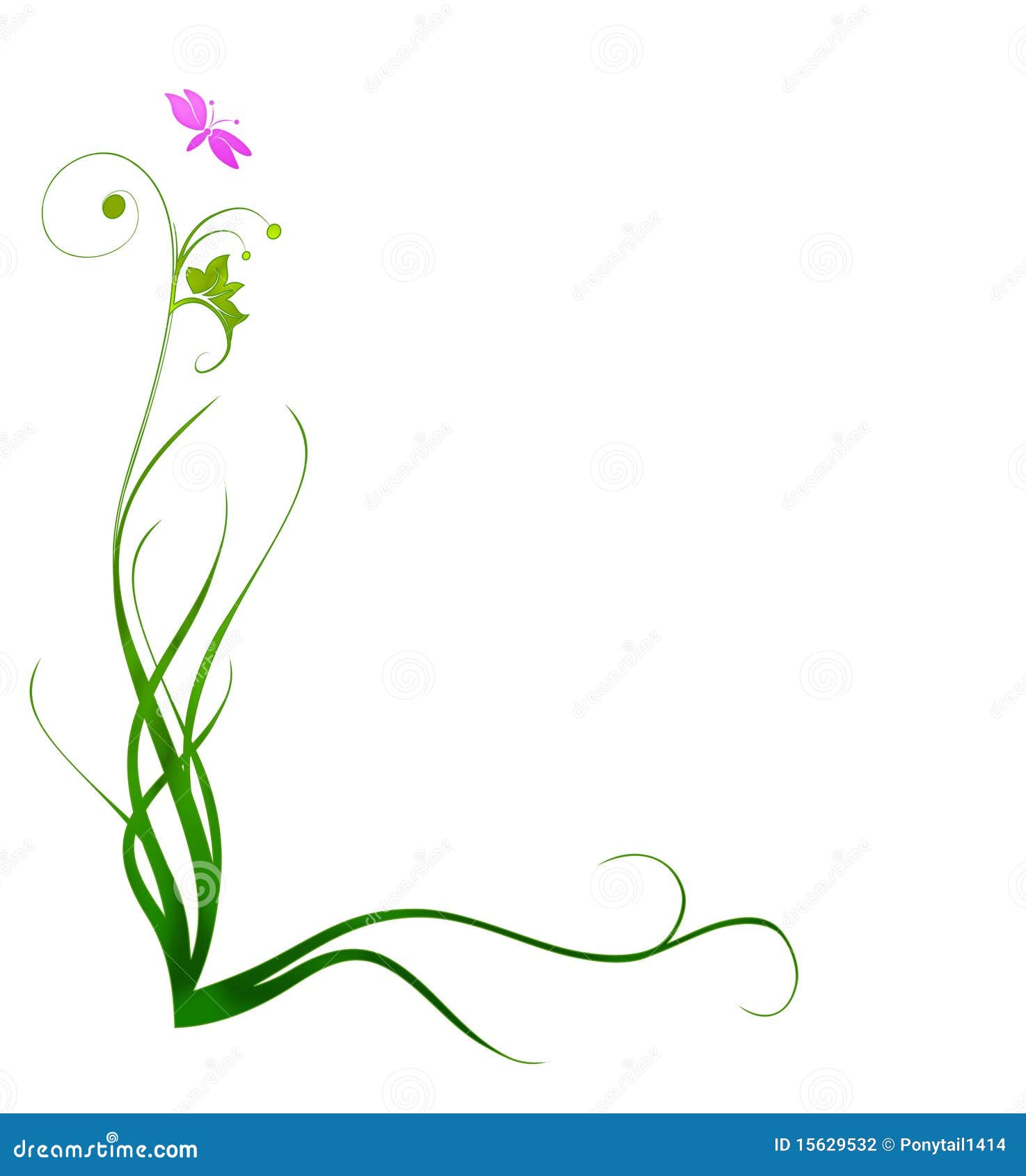 Decorative Grass Border stock illustration. Illustration of green