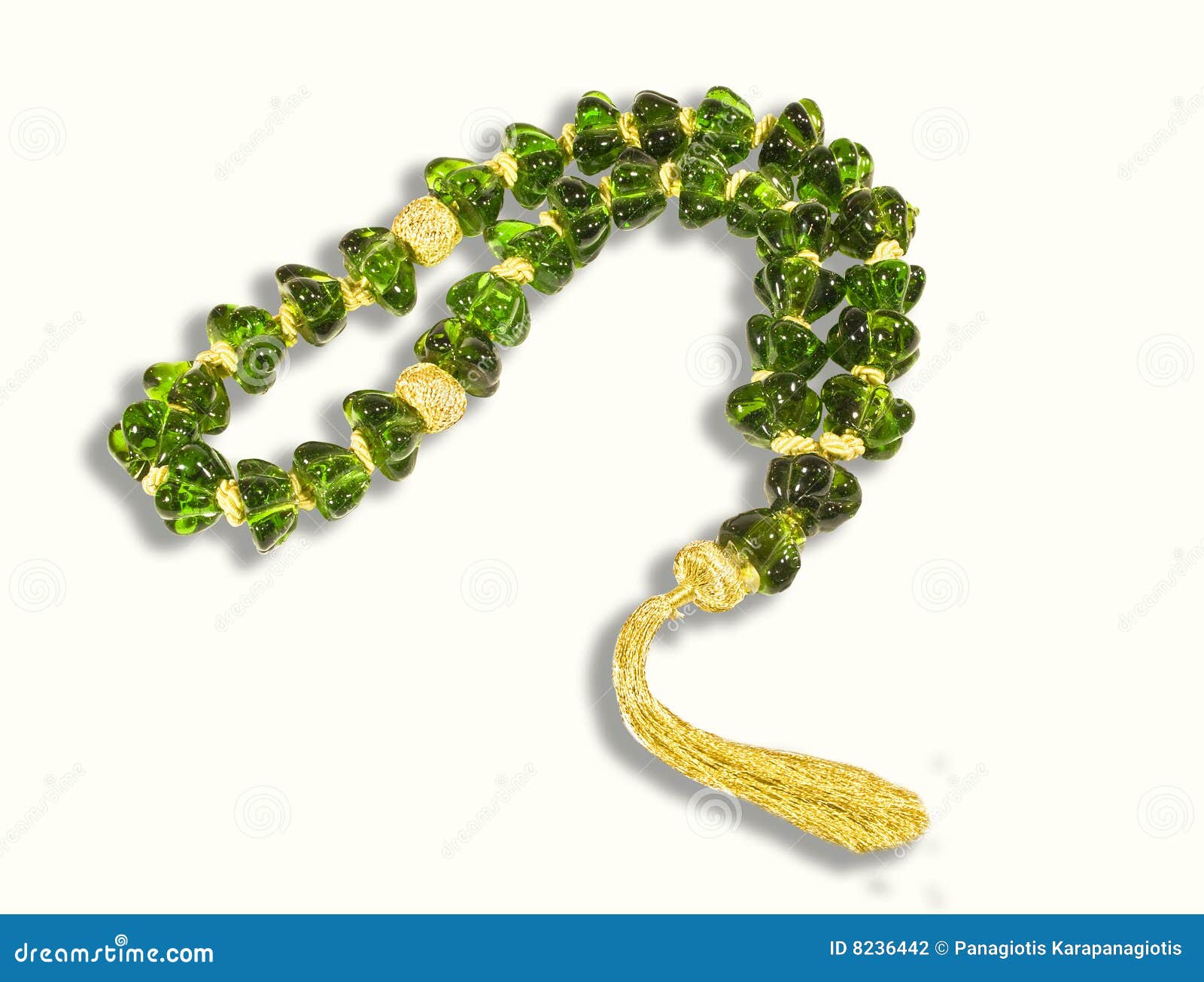 decorative green crystal chaplet