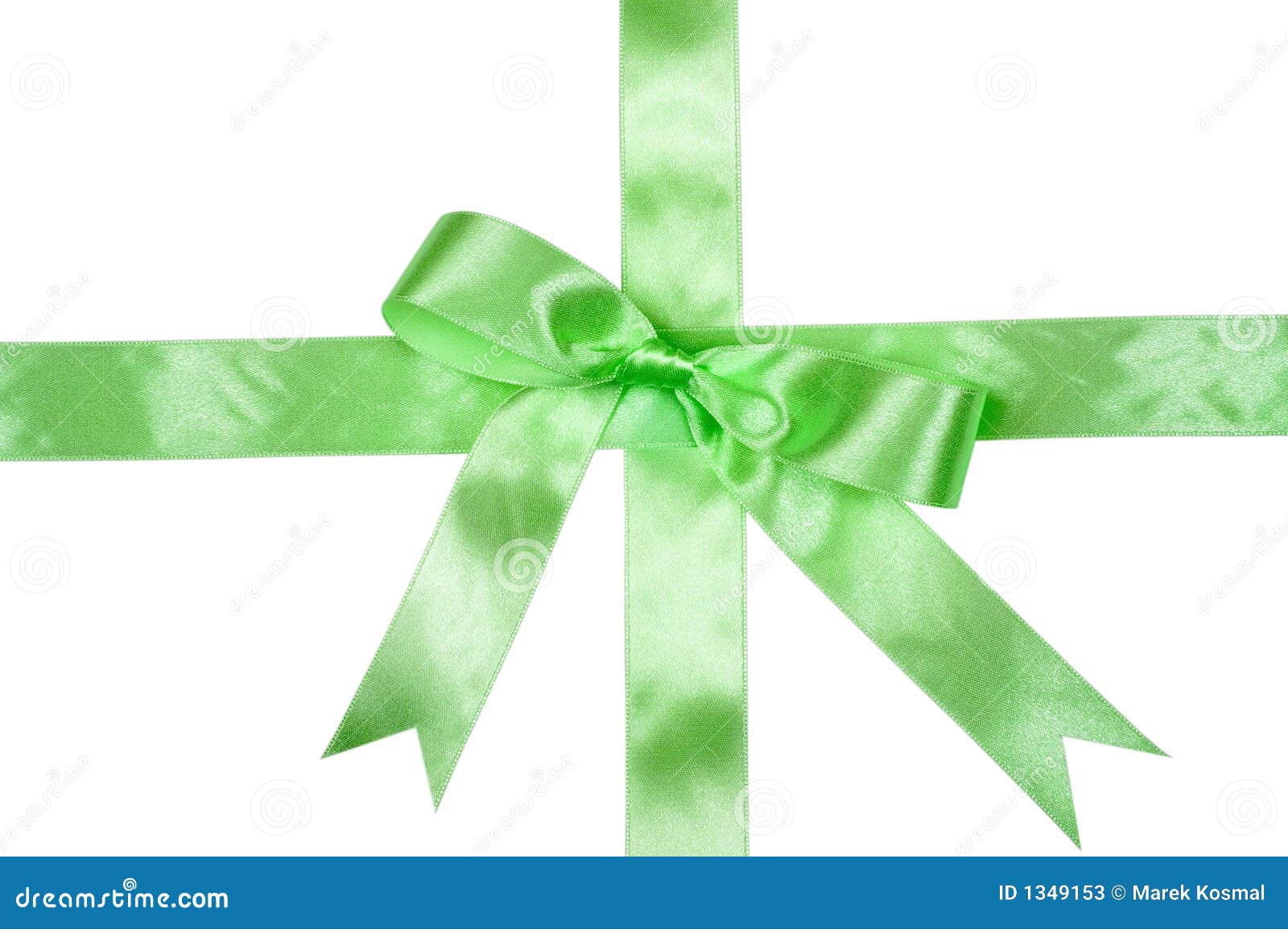 Decorative green ribbon stock image. Image of lives, present 1349153