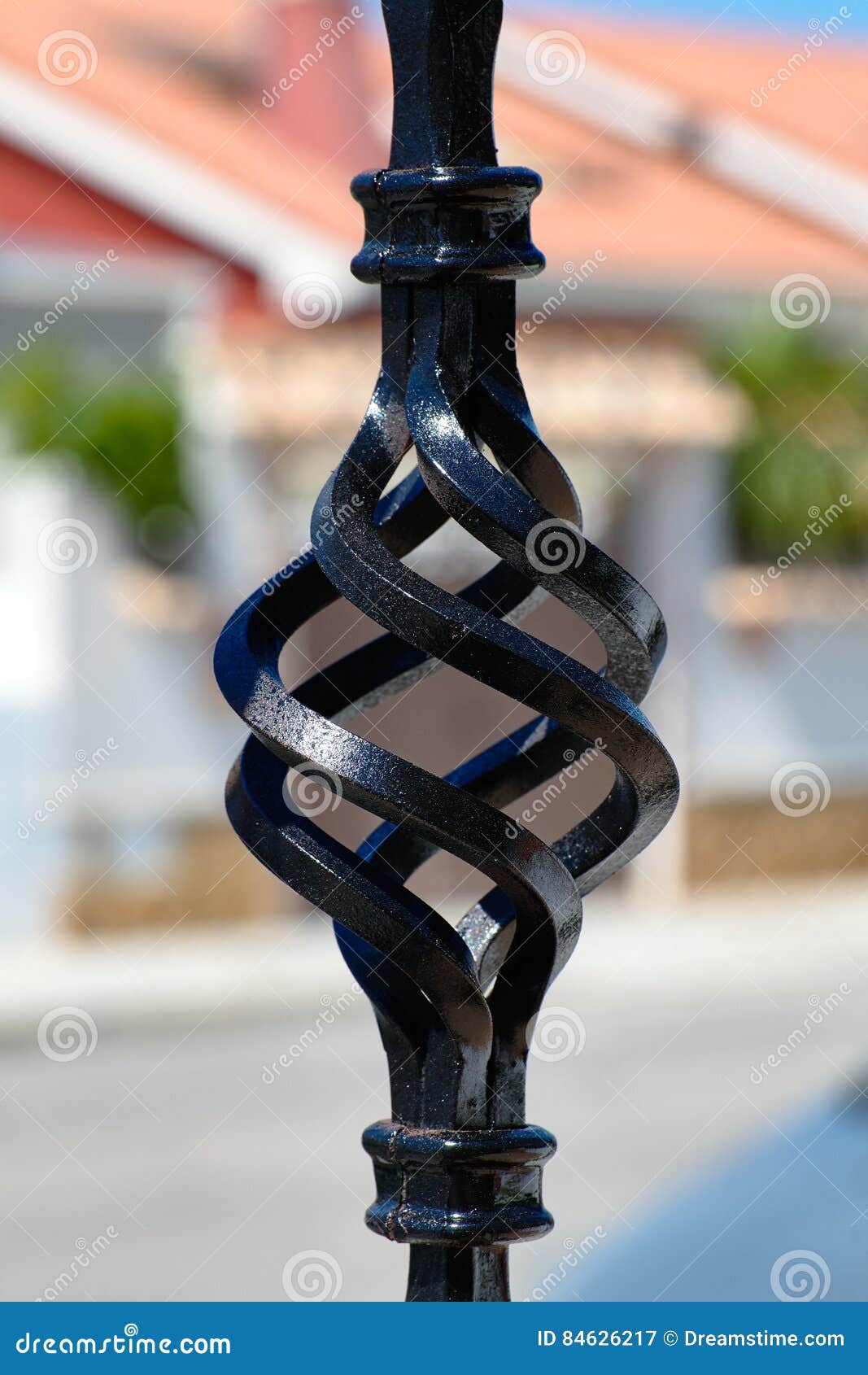 Decorative Iron Bars at the Windows. Fragment. Stock Image Image of