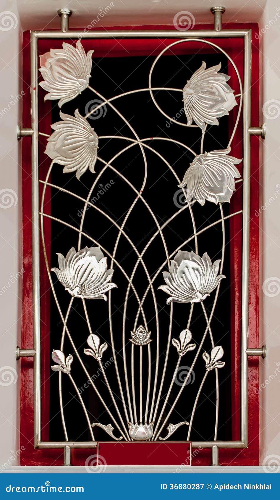 Decorative Iron Flower Bar Royalty Free Stock Photography ...