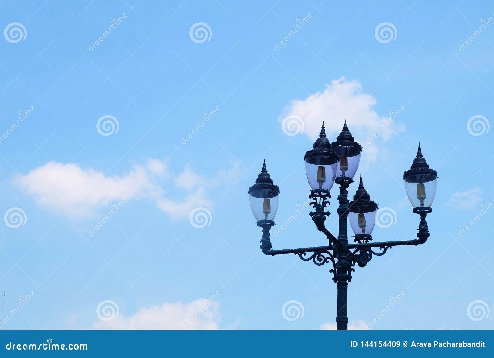 Decorative Lamp Posts At The Grand Palace Thailand Stock Image