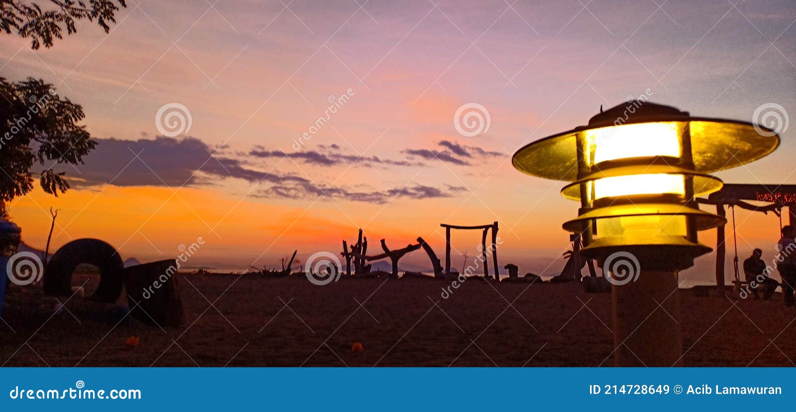 Decorative Lights by the Beach Stock Image Image of bajo, lights