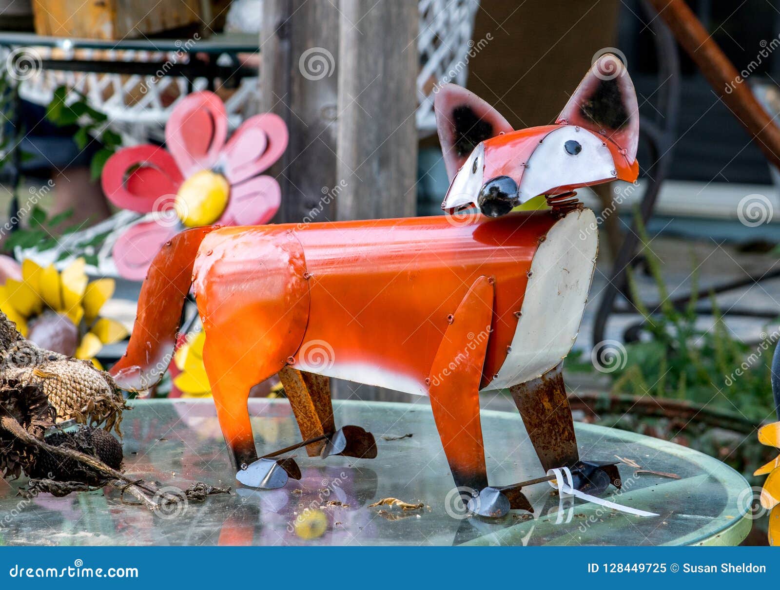 Decorative Metal Fox For A Garden Stock Image Image Of Funny