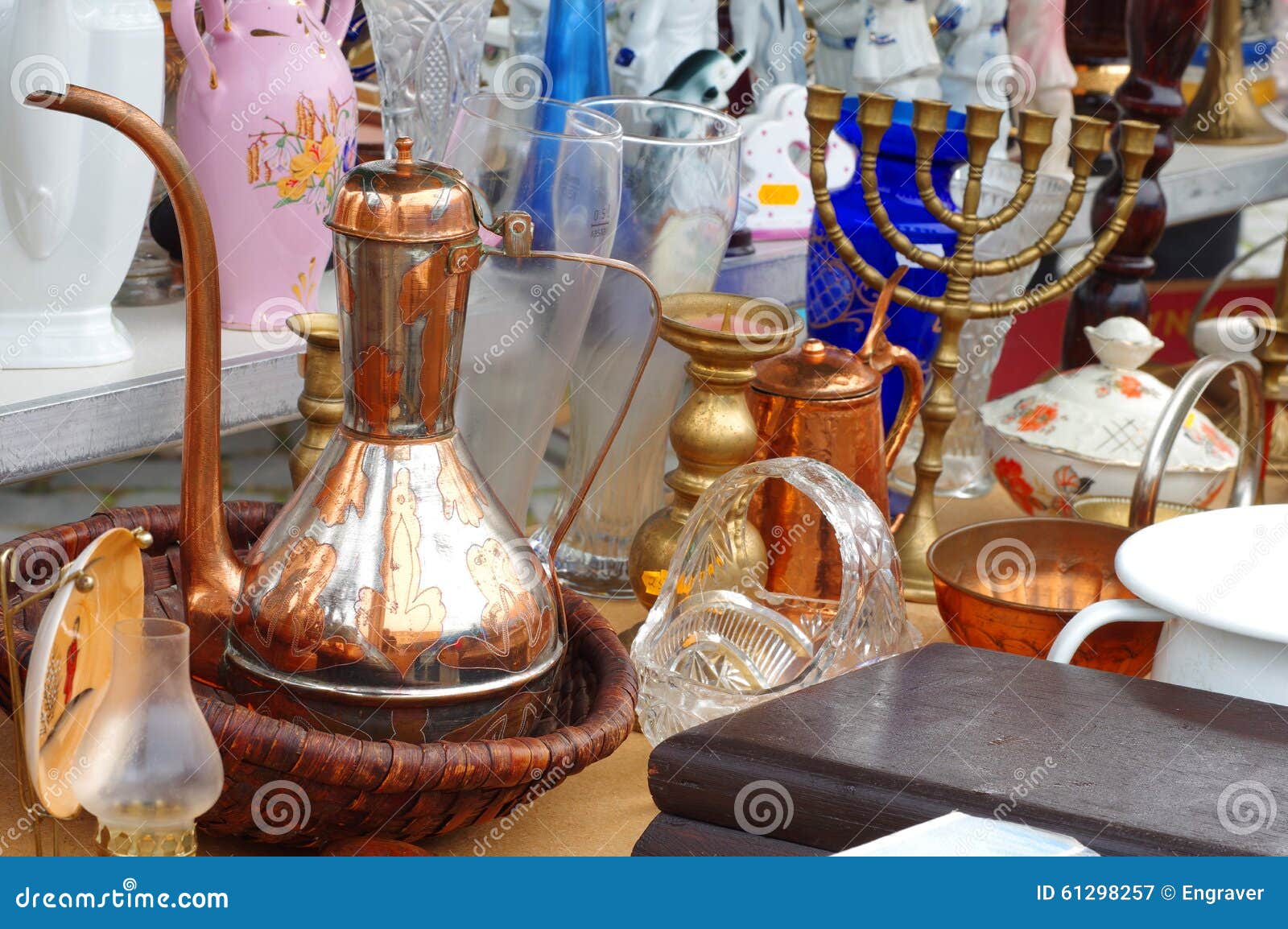 Decorative Objects Flea Market Stock Image Image of valuable