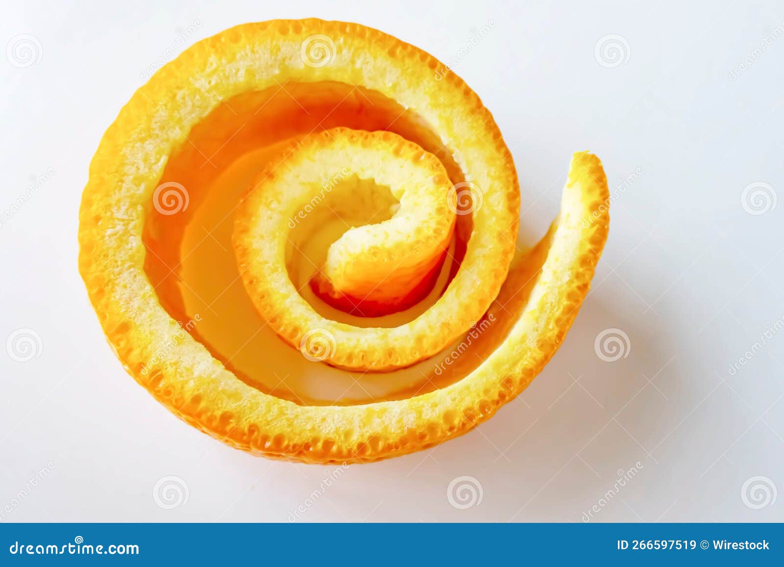 Decorative Orange Peel on a White Table Stock Image Image of citrus