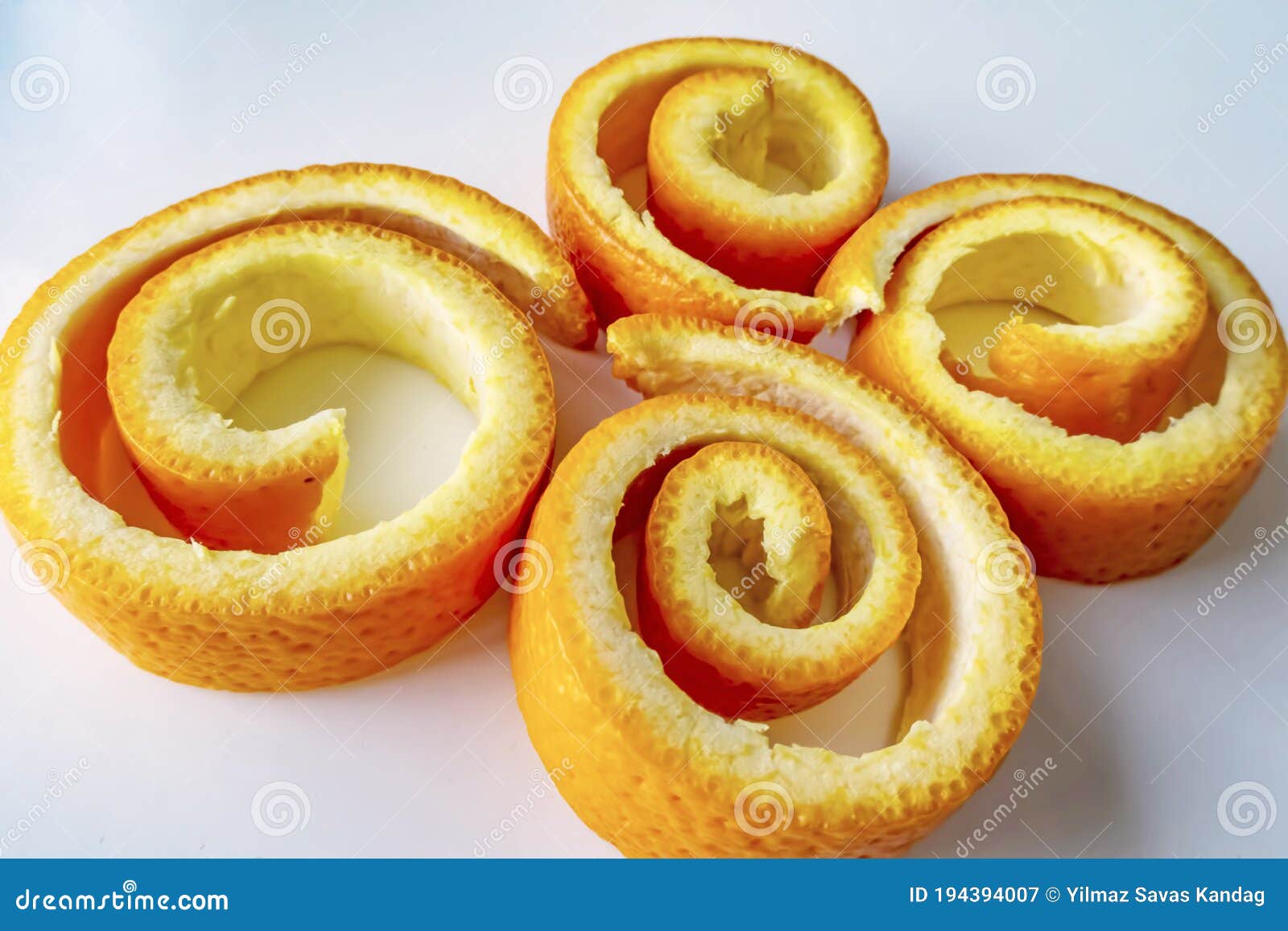 Decorative Orange Peels on White Plate Stock Image Image of orange