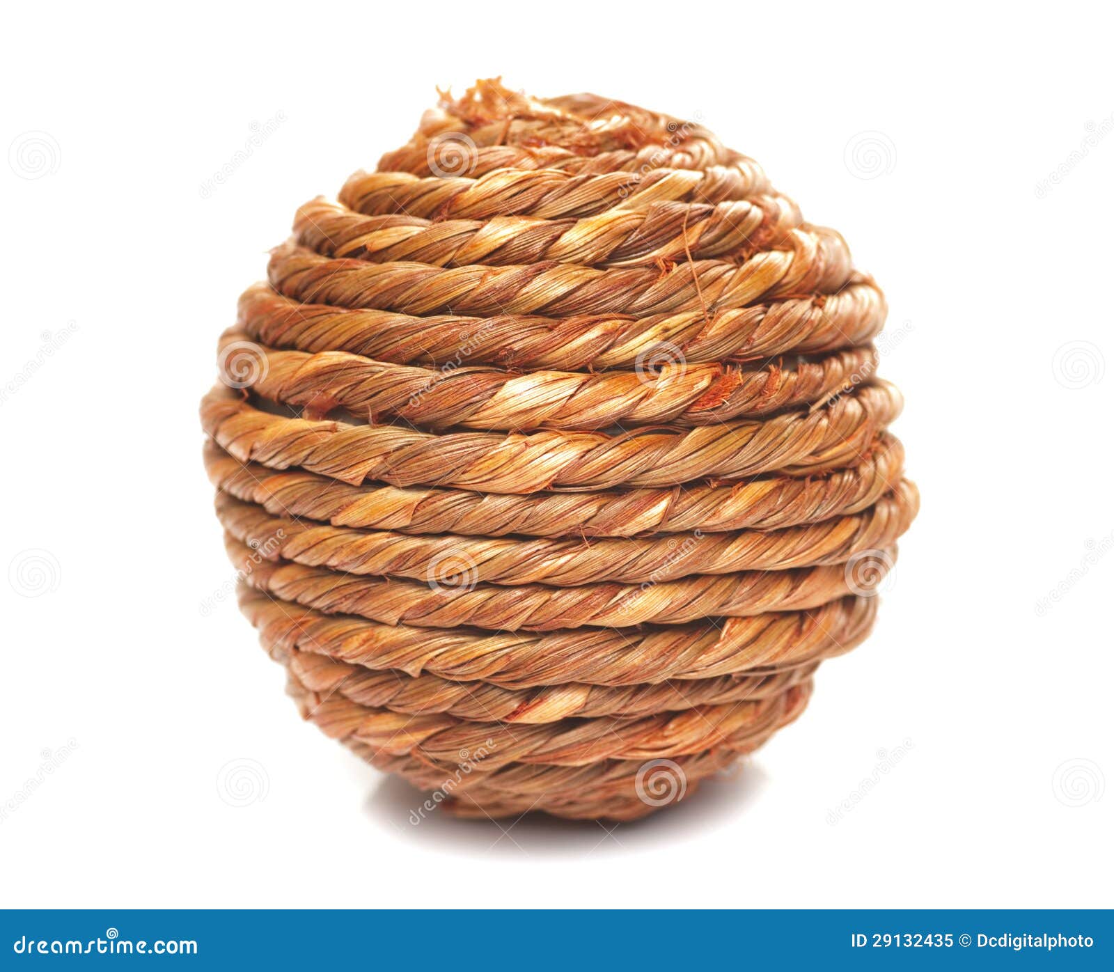 Decorative Orange Wicker Ball on White Stock Image Image of design