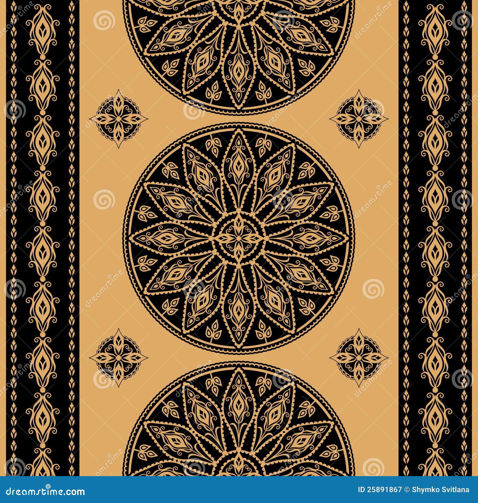 Decorative ornament stock vector. Illustration of flower - 25891867