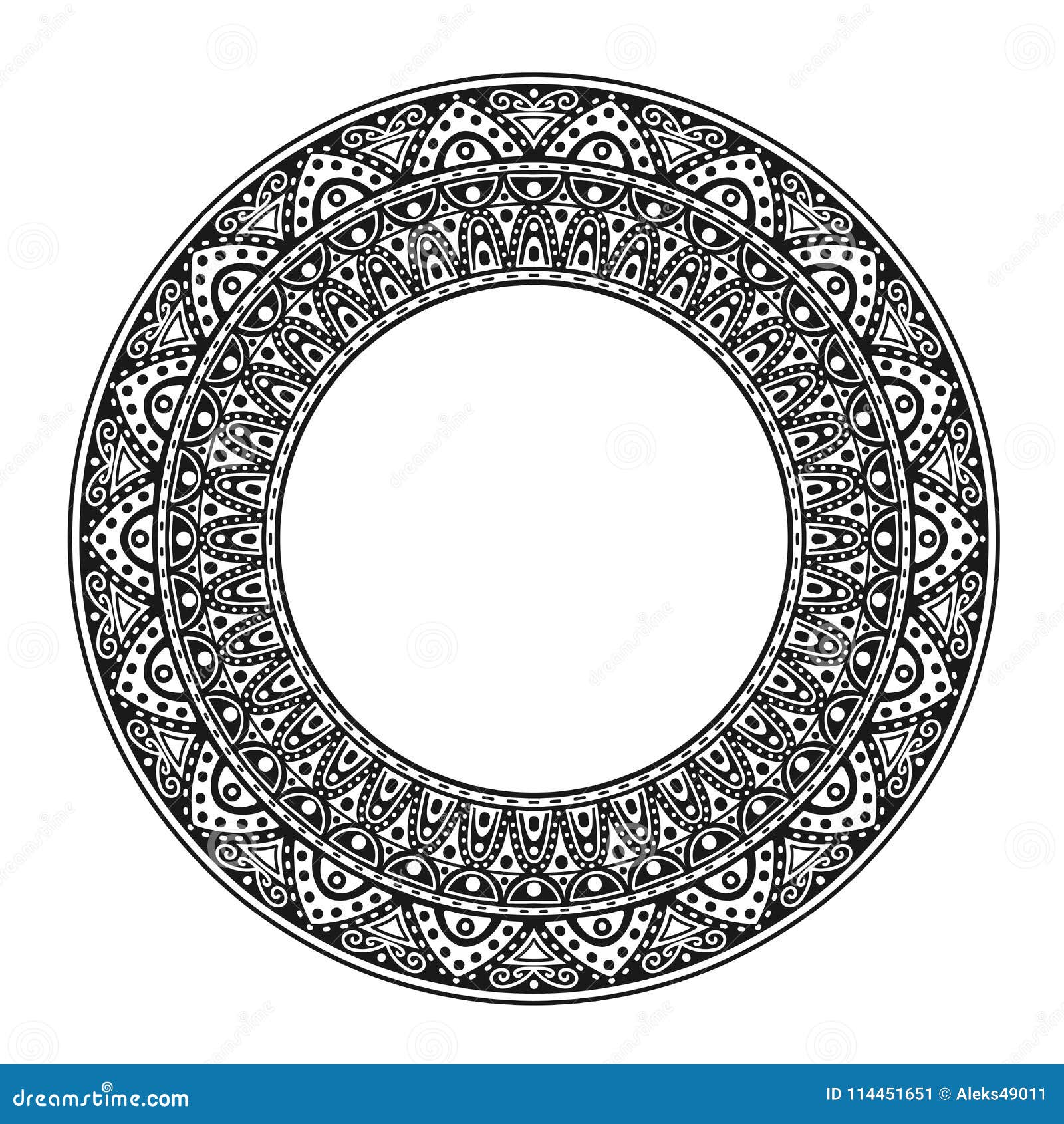 Decorative Ornament. Circle Pattern Stock Vector Illustration of