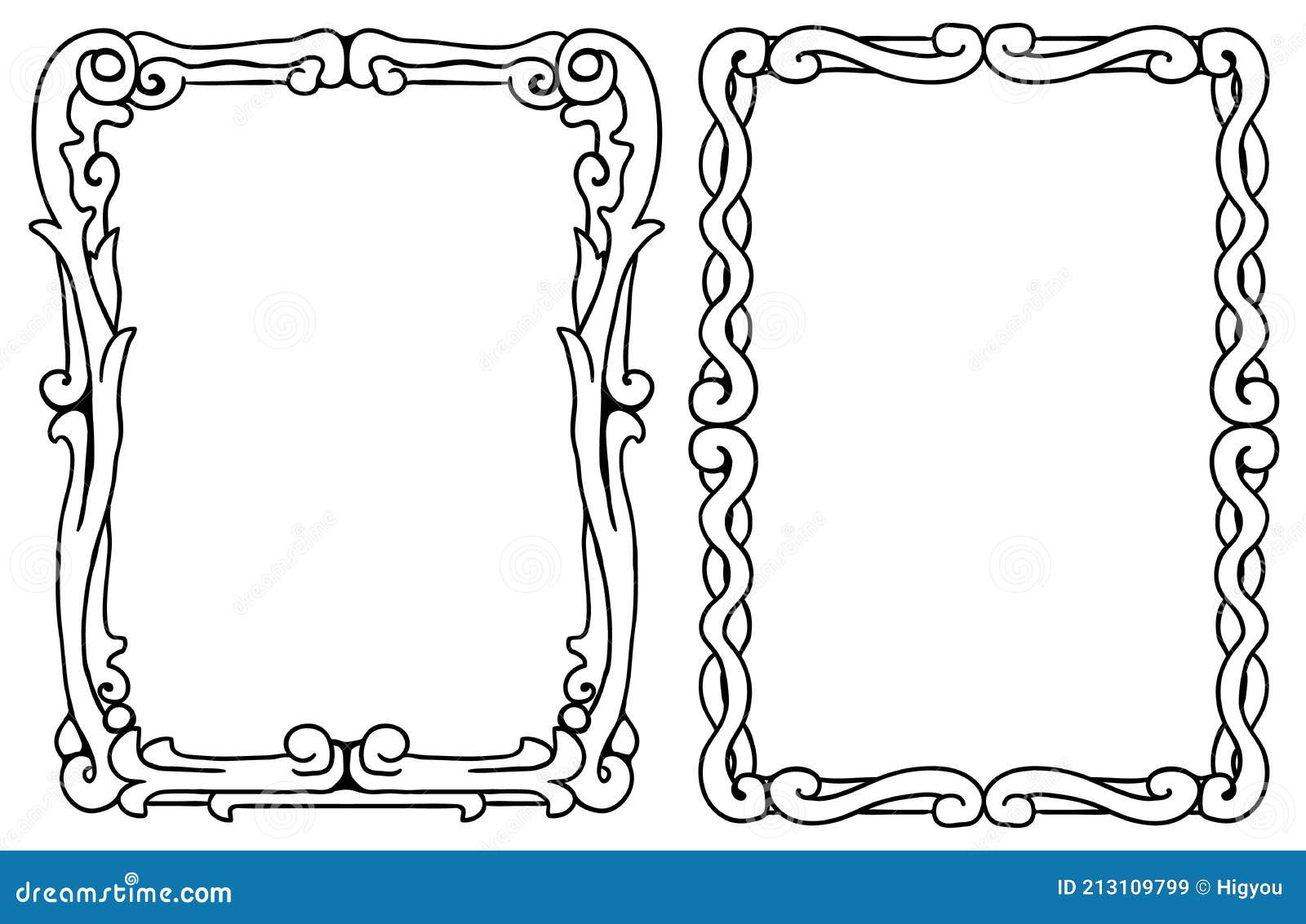 Decorative Ornate Picture Frame Designs Stock Vector Illustration of