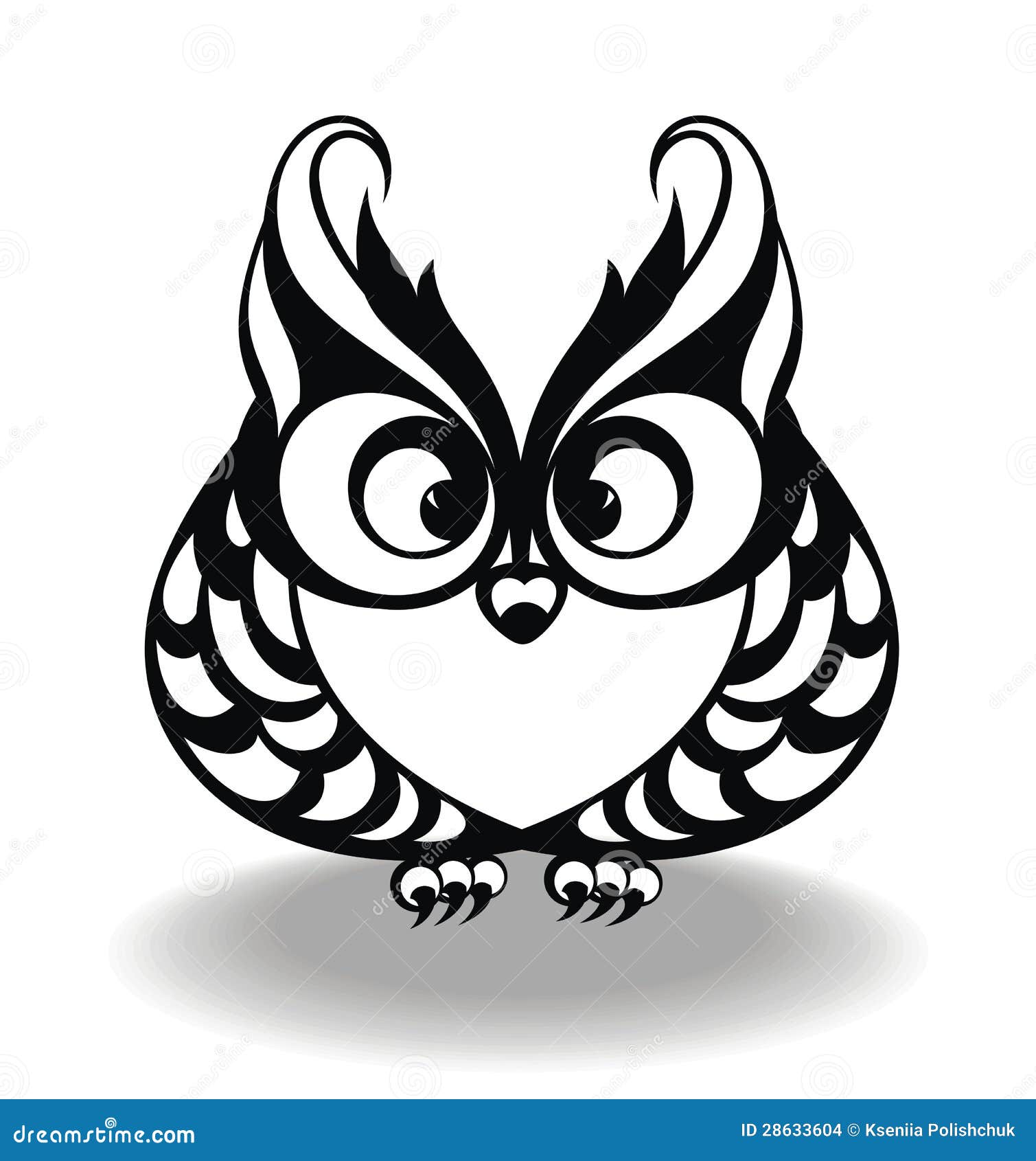 Decorative Owl stock vector. Illustration of forest, cartoon 28633604