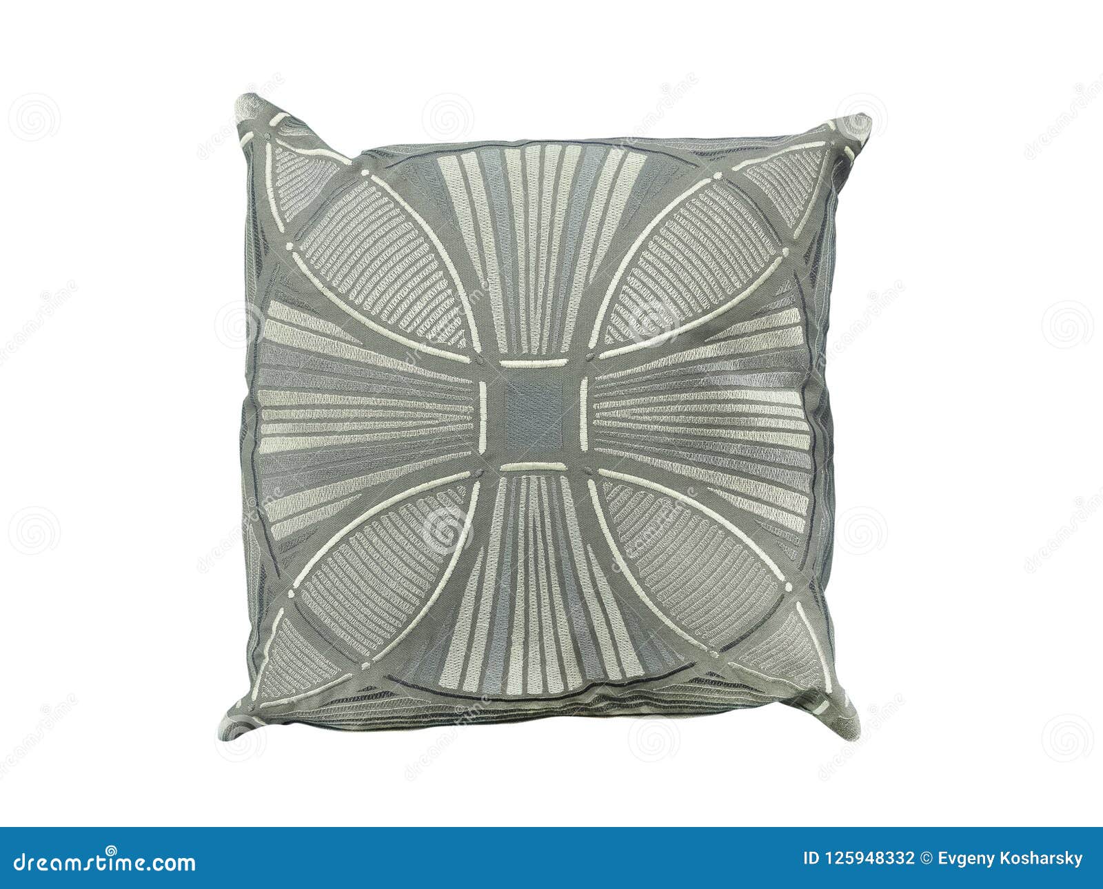 Decorative Pillow With Geometric Pattern Stock Photo Image Of