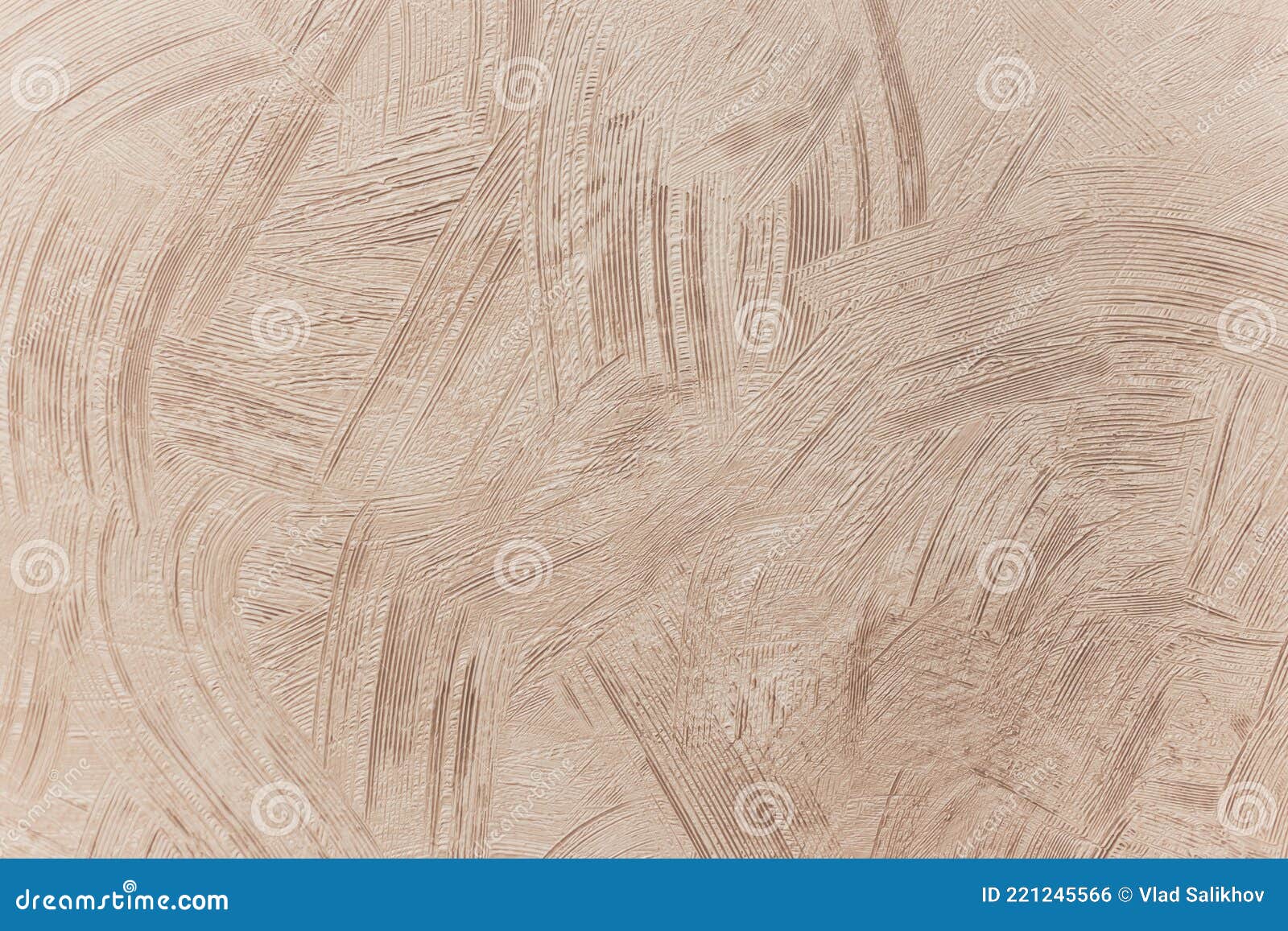 Decorative Plaster Effect on Wall Made with Brush Stock Photo Image