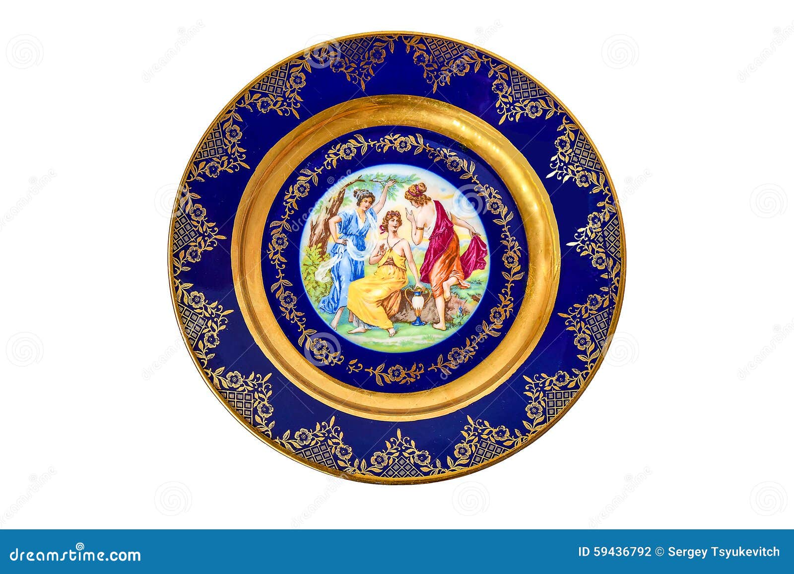 Decorative plate stock illustration. Illustration of crockery 59436792