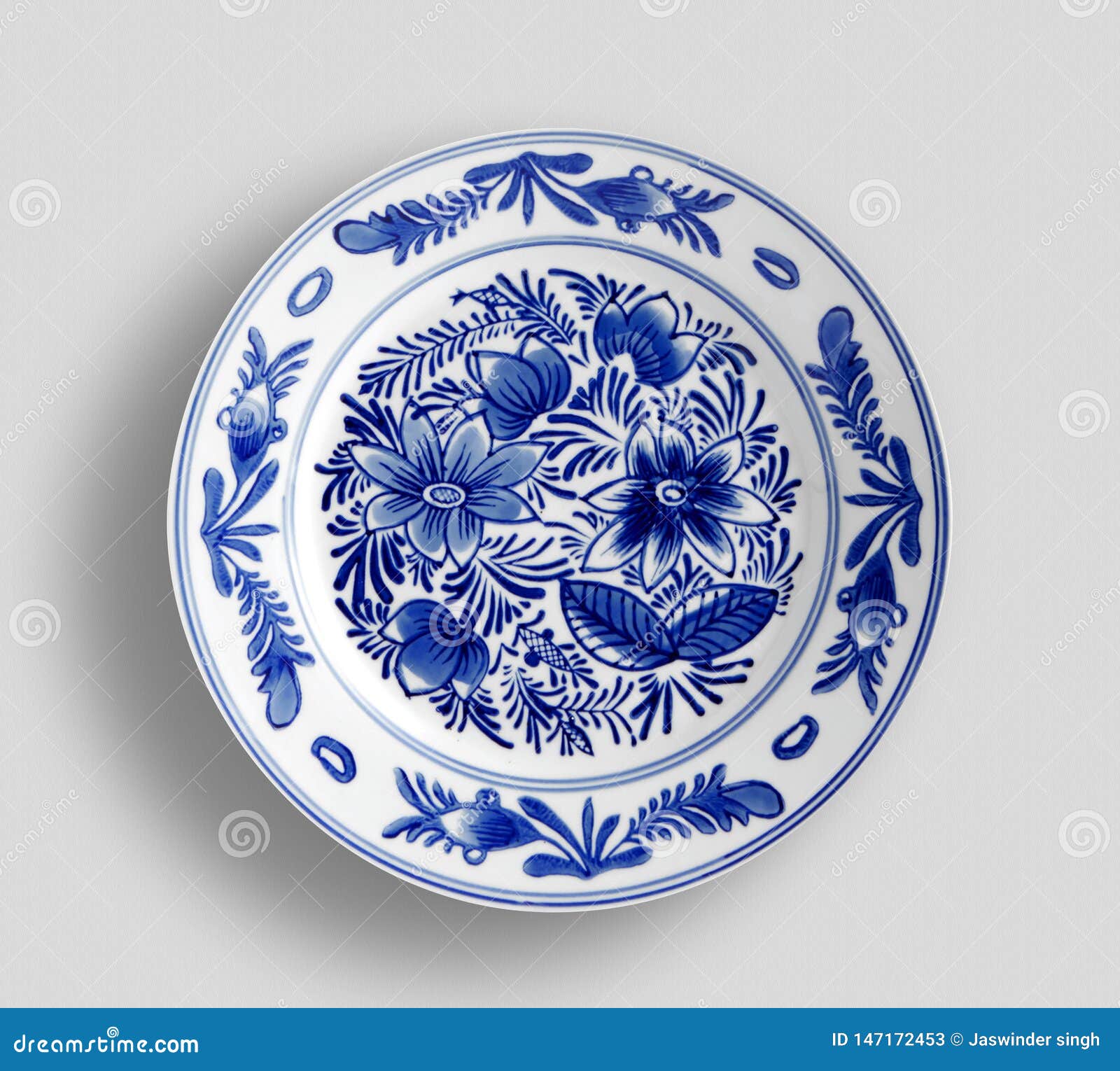 Decorative Plate with Round Ornament in Ethnic Style. Image Stock