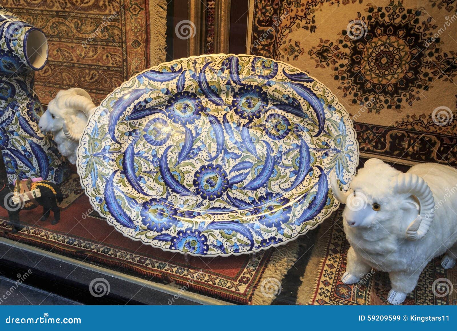 Decorative Plate Window Display Istanbul Turkey Stock Image