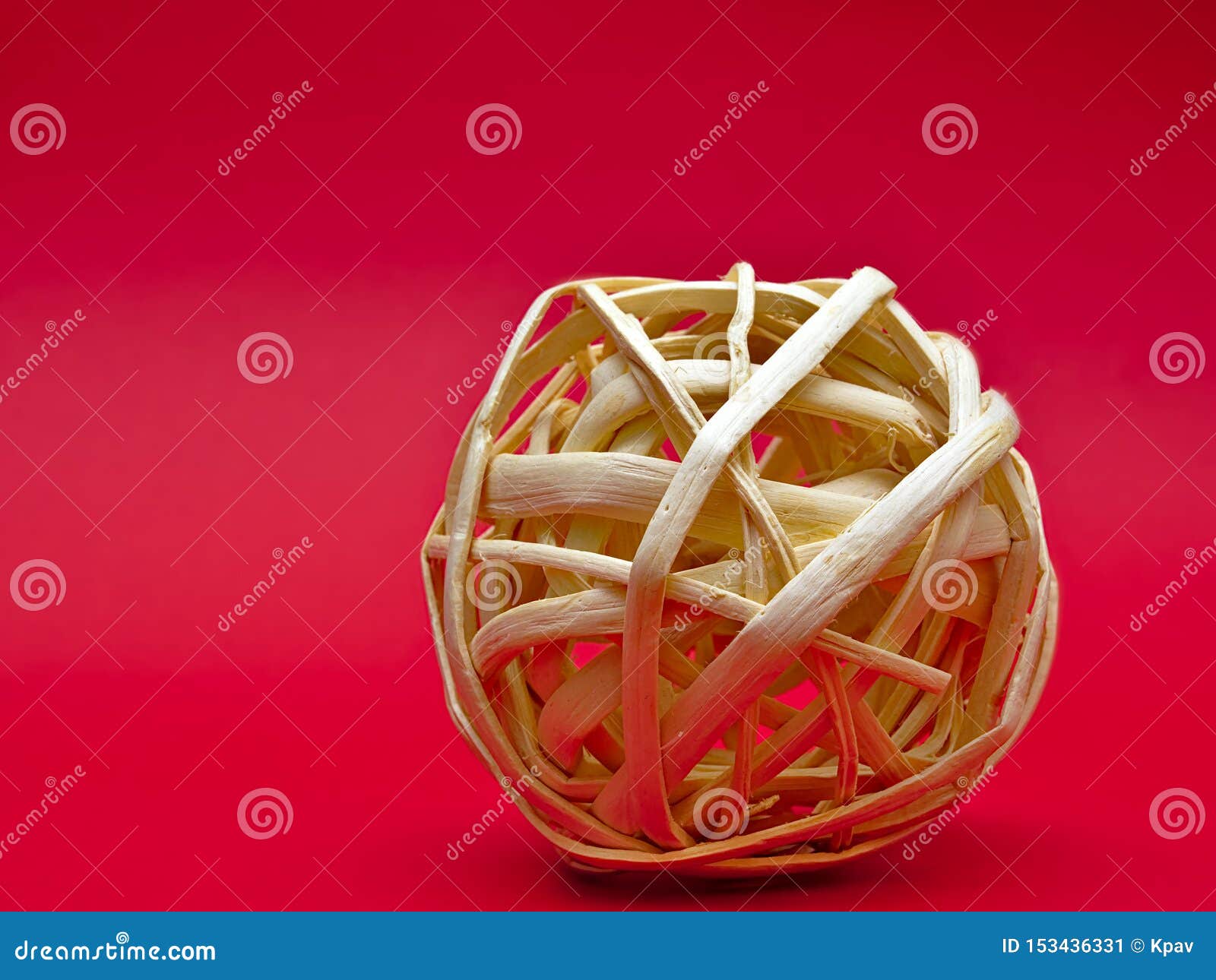 Decorative Rattan Ball Isolated Stock Image Image of bamboo, asia