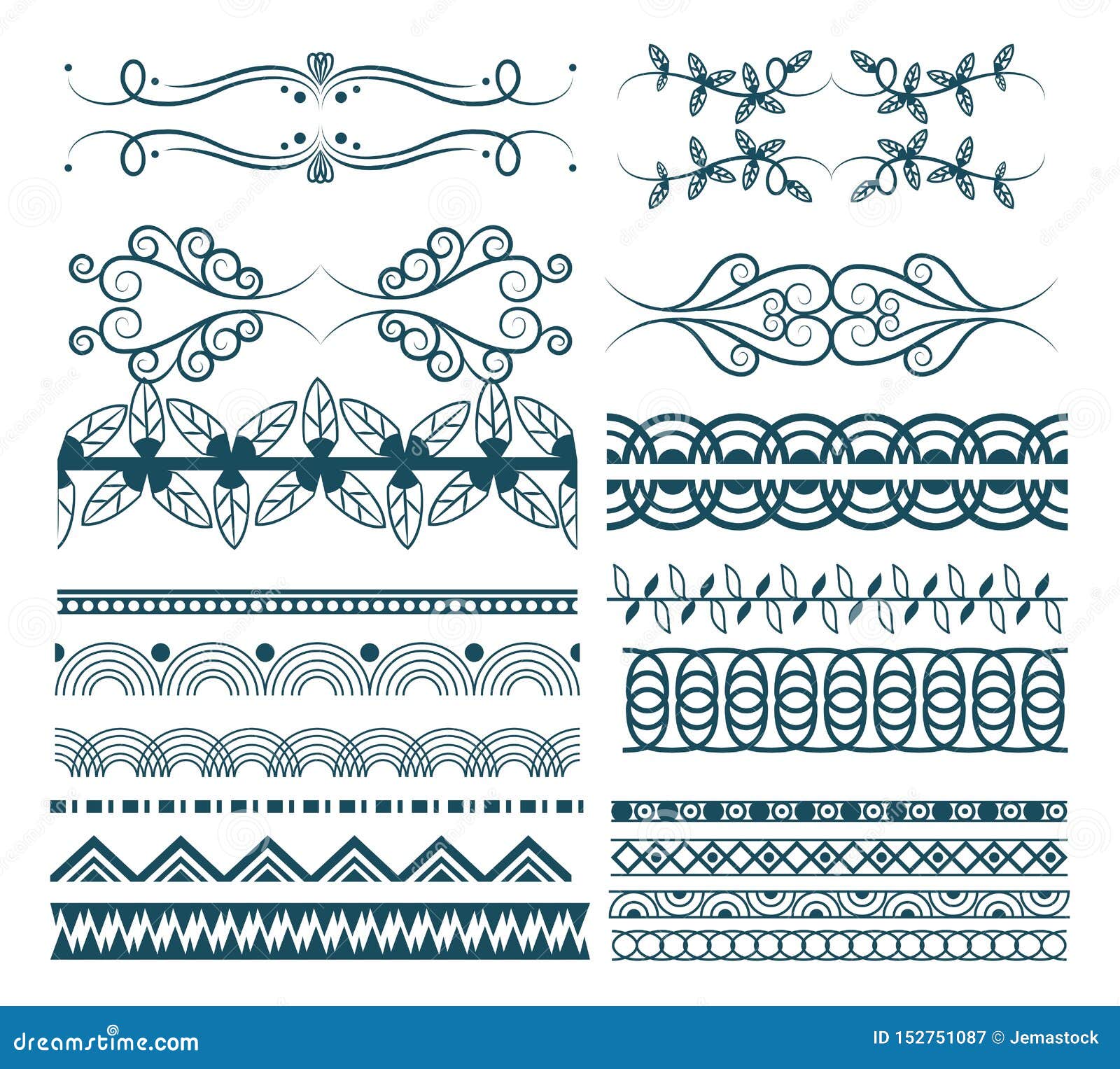 Decorative Ribbon Banners Emblems Cartoon Stock Vector - Illustration ...