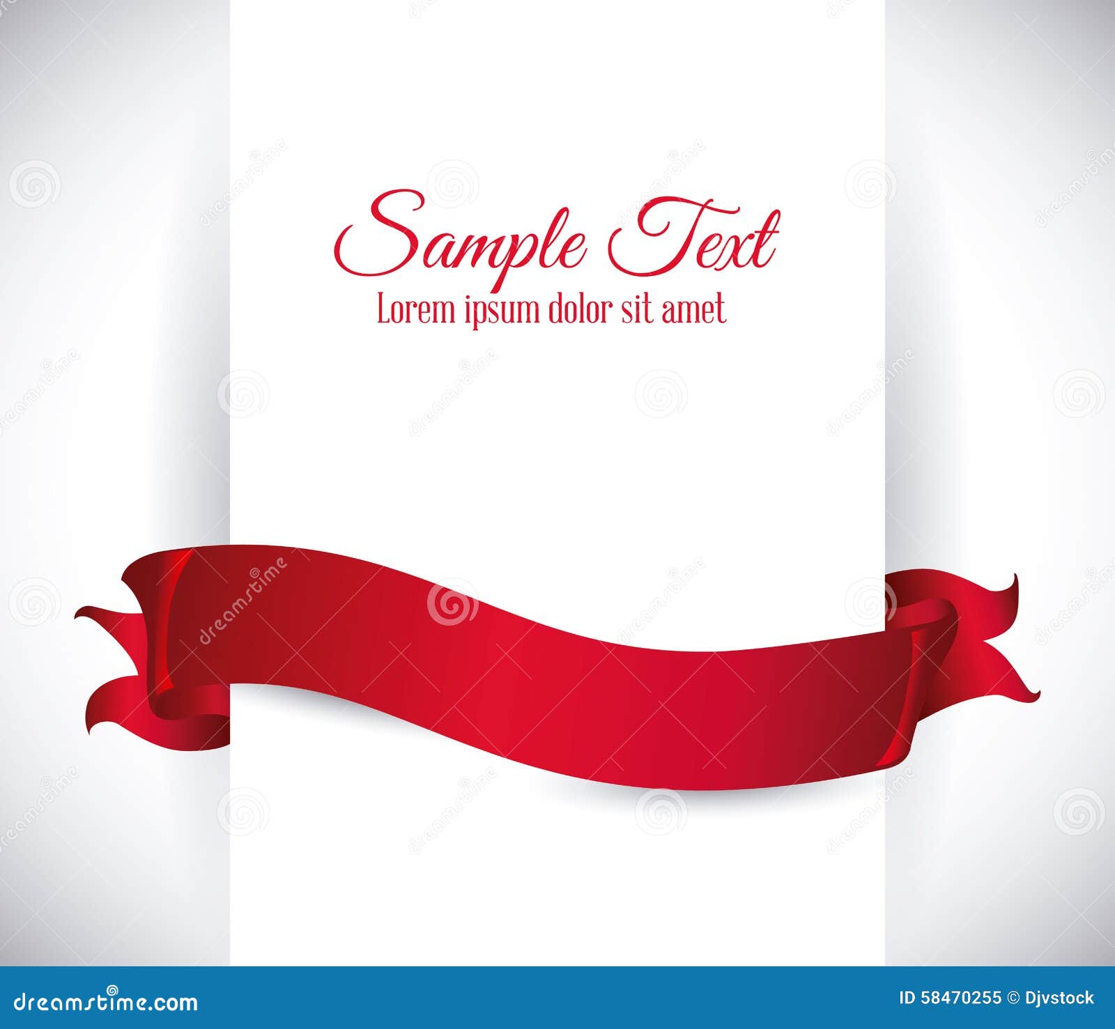 Decorative ribbon design. stock vector. Illustration of message 58470255