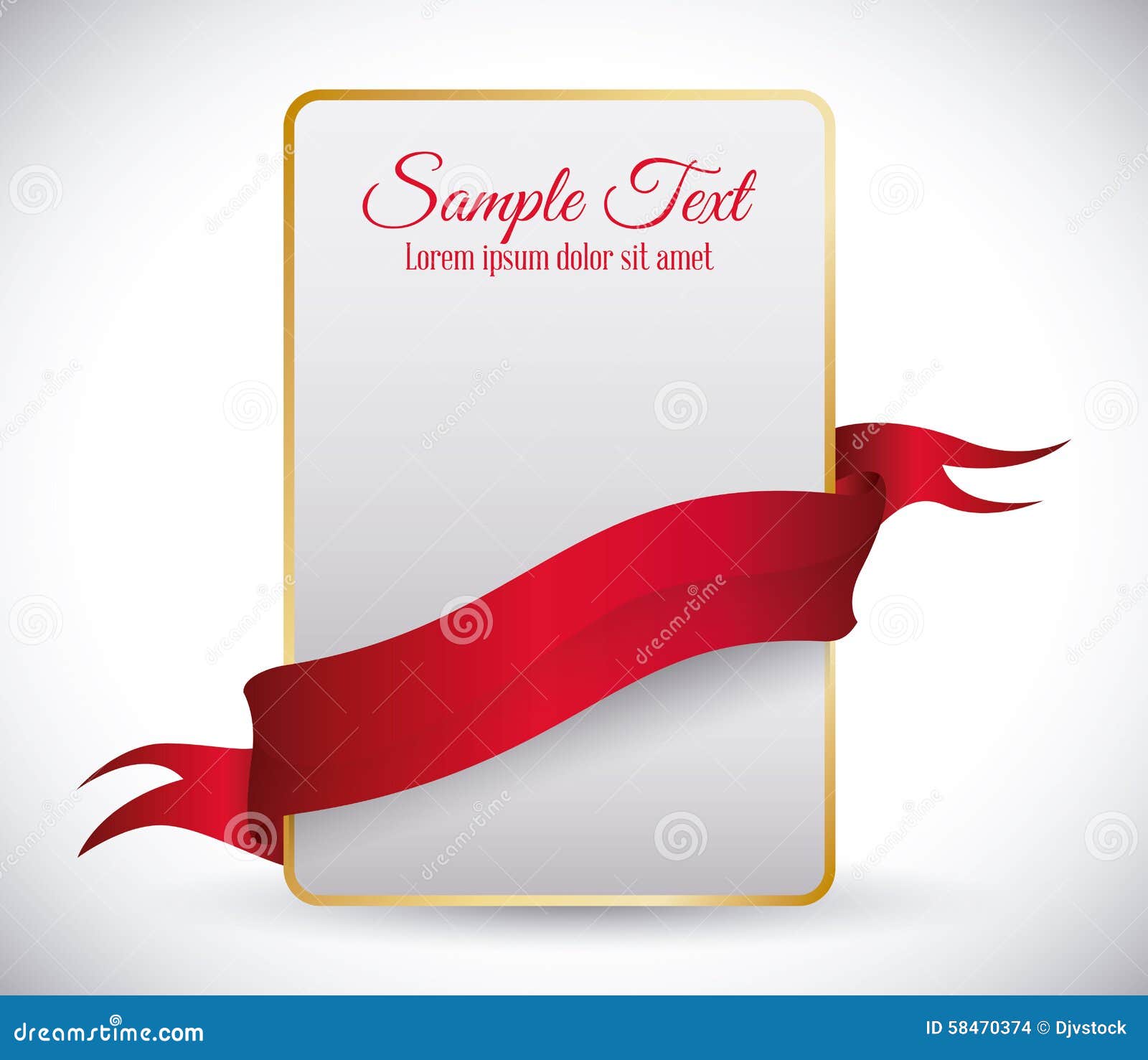 Decorative ribbon design. stock vector. Illustration of gift 58470374