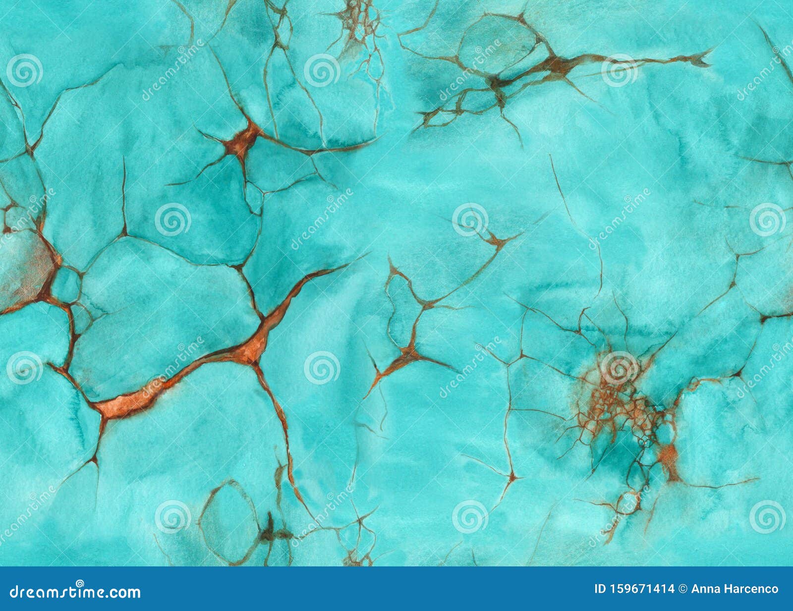 decorative seamless turquoise pattern.  abstract watercolor turquoise background. unusual .