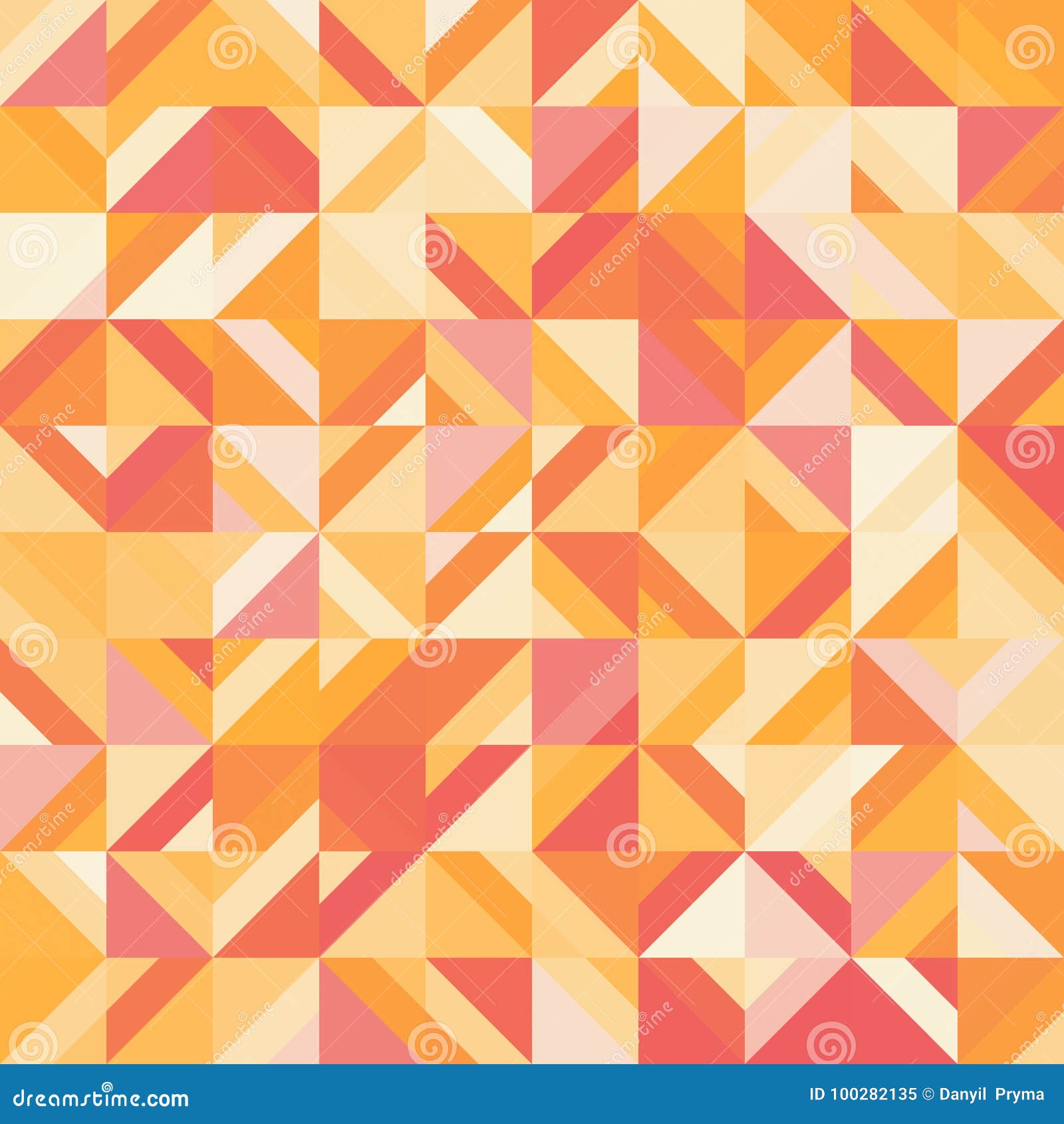 Decorative Geometric Shapes Seamless Pattern Stock Illustration