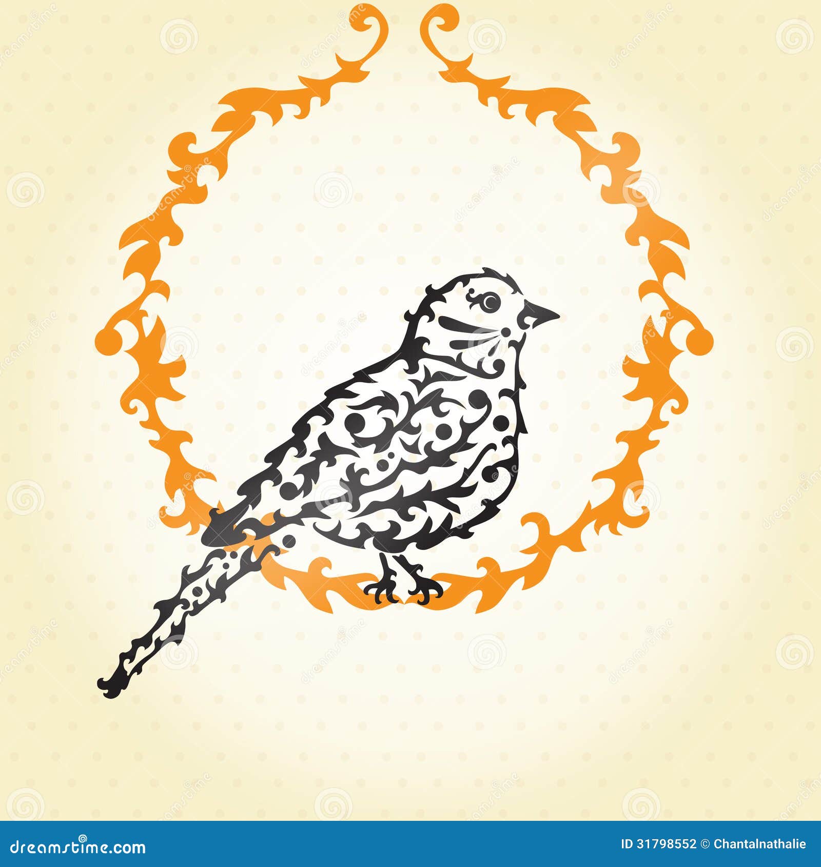 Decorative sparrow stock vector. Illustration of abstract - 31798552, image size:1600x1690