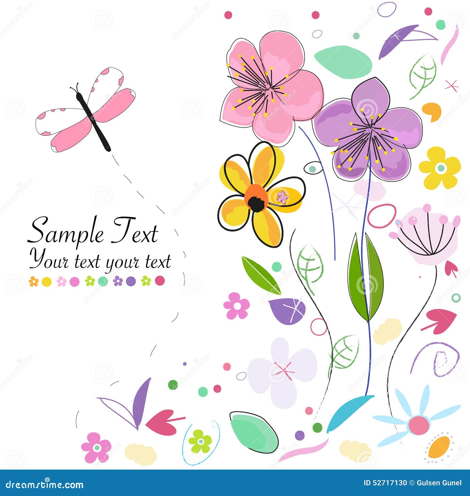 decorative springtime abstract background greeting card