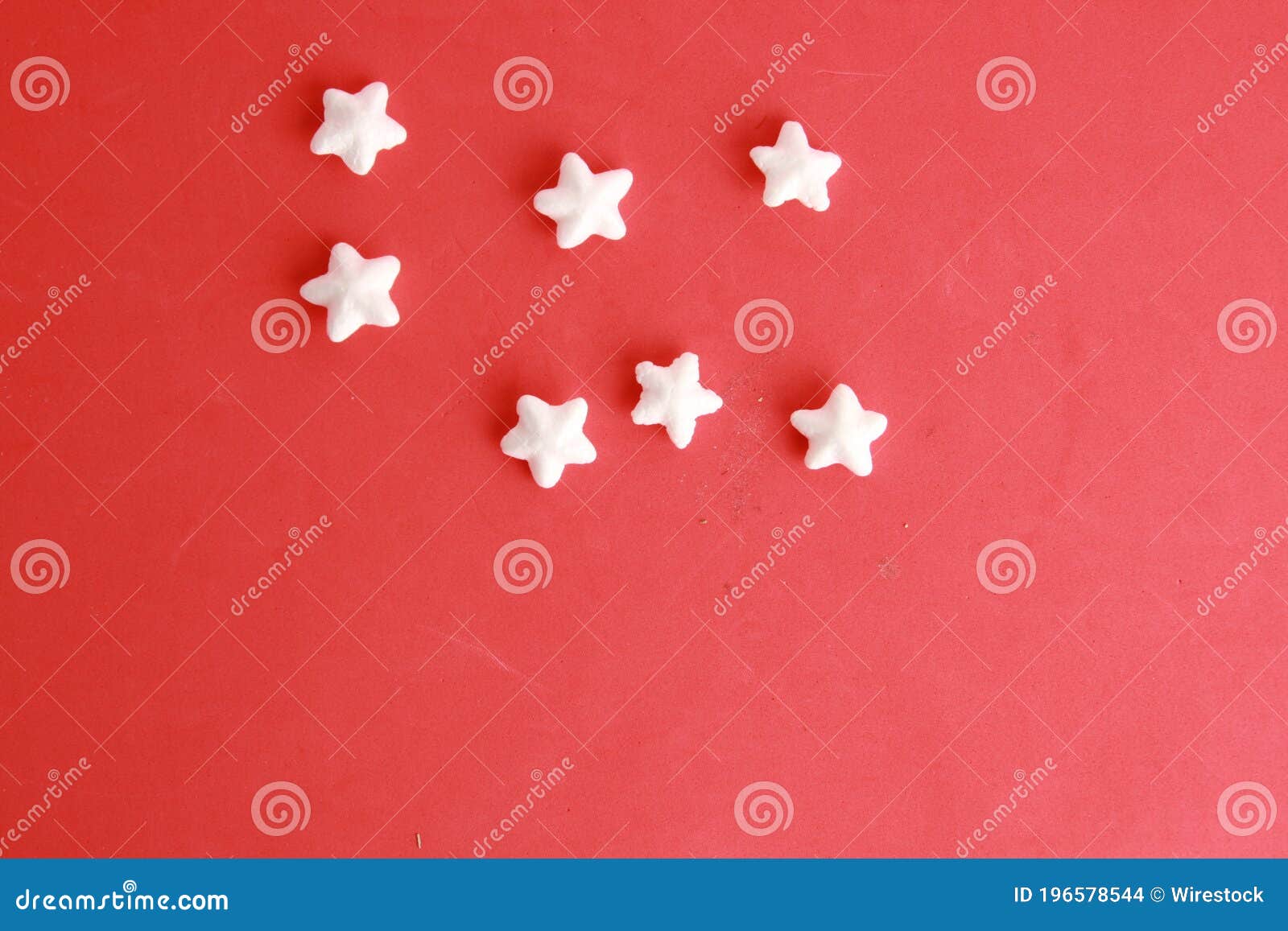 decorative stars, made with porexpan