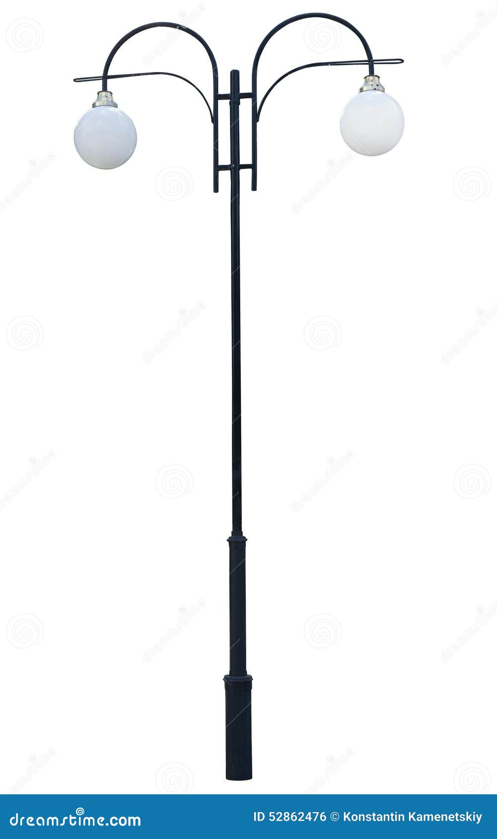 Decorative Street Lamppost . Stock Photo Image of glass, metal 52862476