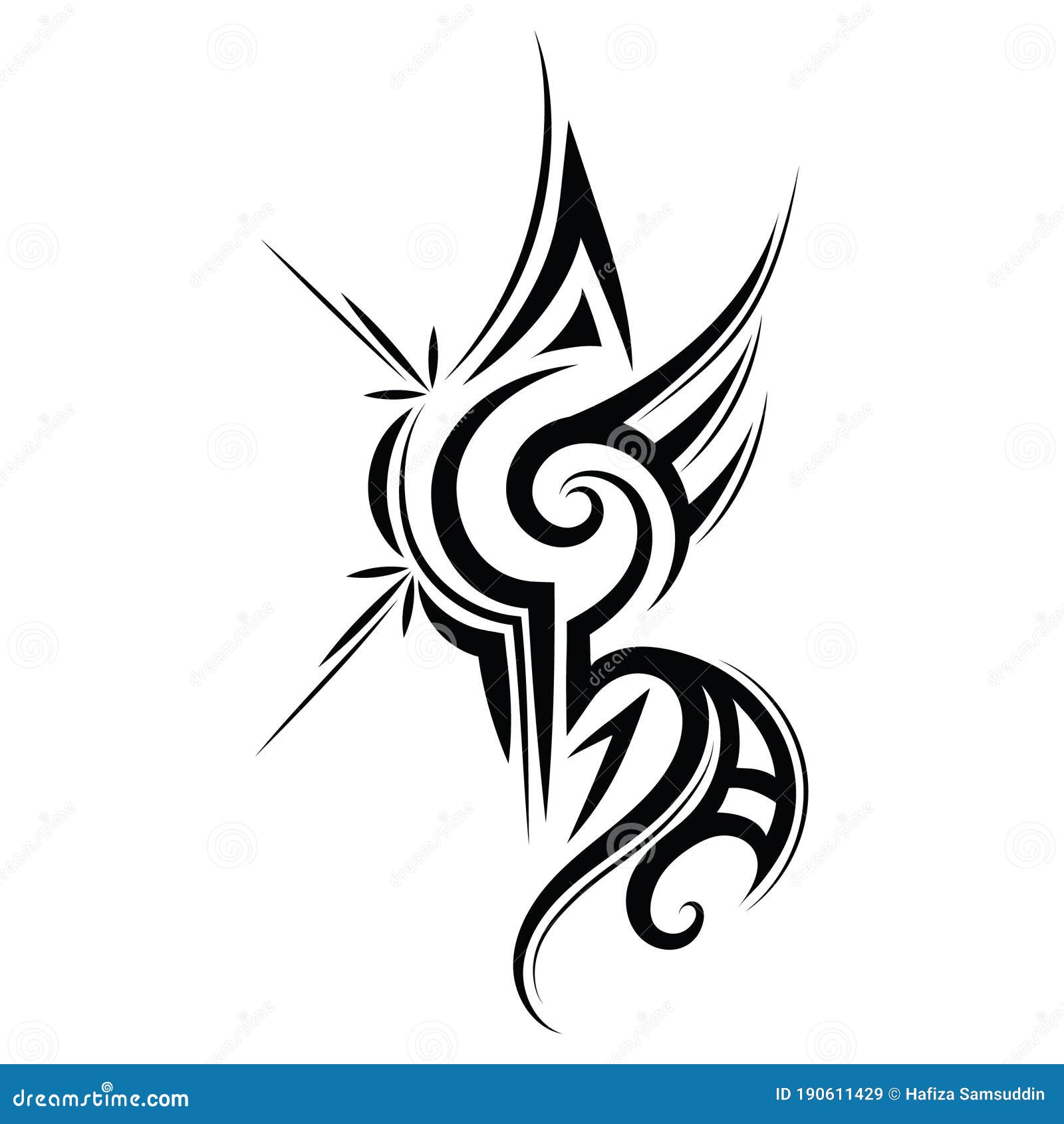 Decorative Tattoo Design. Vector Illustration Decorative Design Stock Vector - Illustration of artistic, designs: 190611429