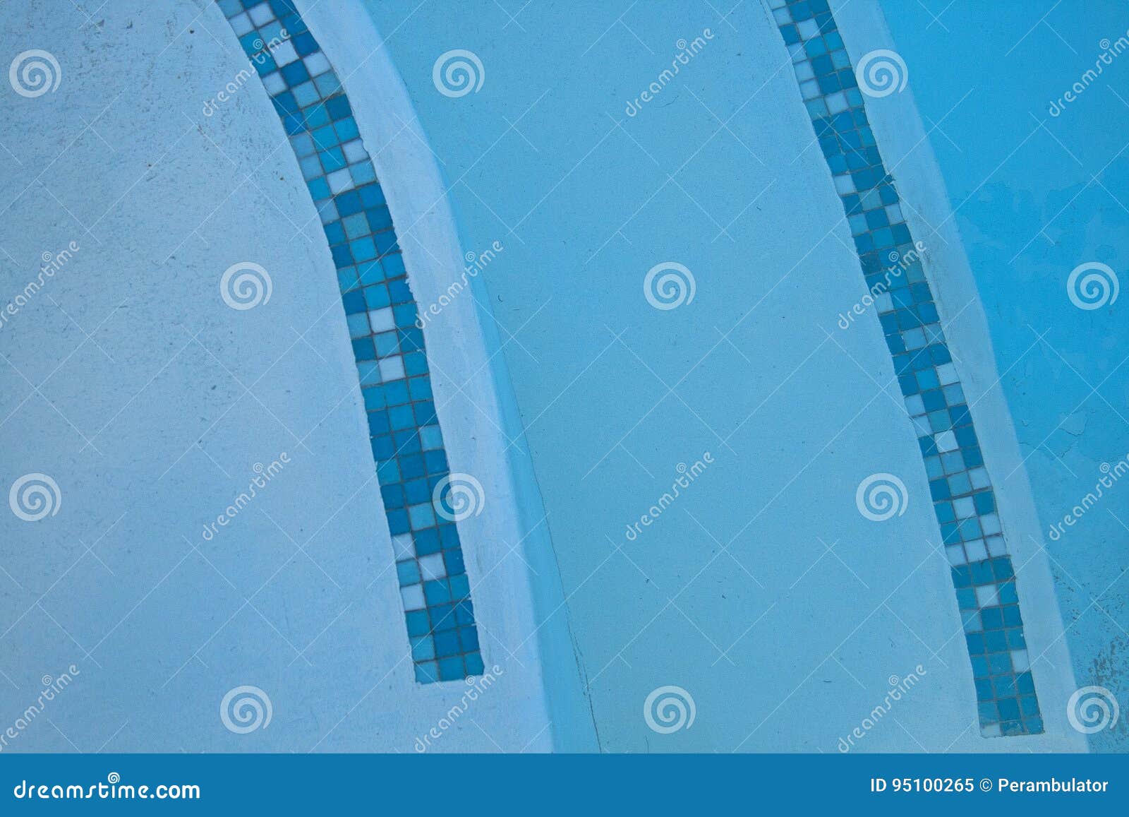DECORATIVE TILES ON POOL STEPS Stock Image - Image of inviting, steps