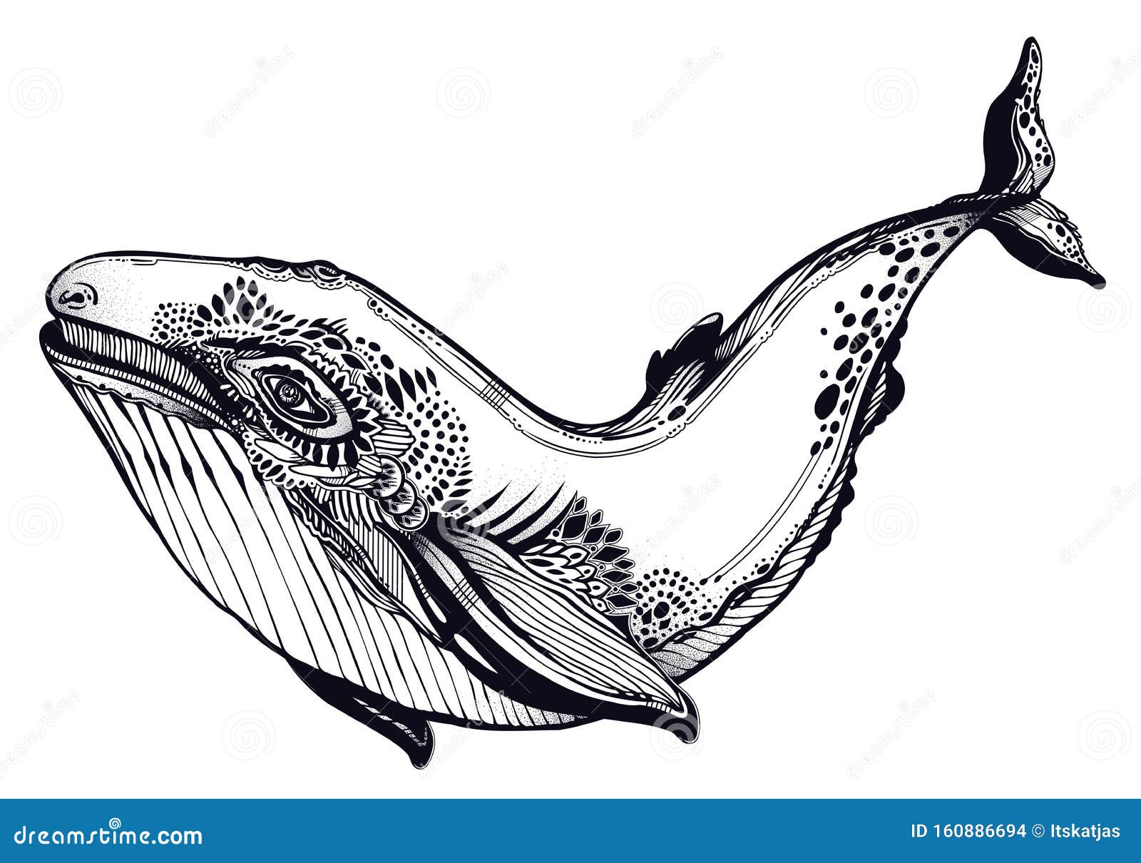 Karikatur Kochschürze Batik Sea Whale Tribal Für den Außen und Innenbereich 