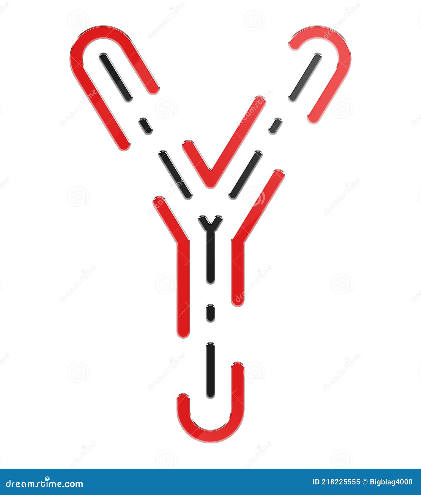 decorative uppercase letter with dash-dotted line effect.
