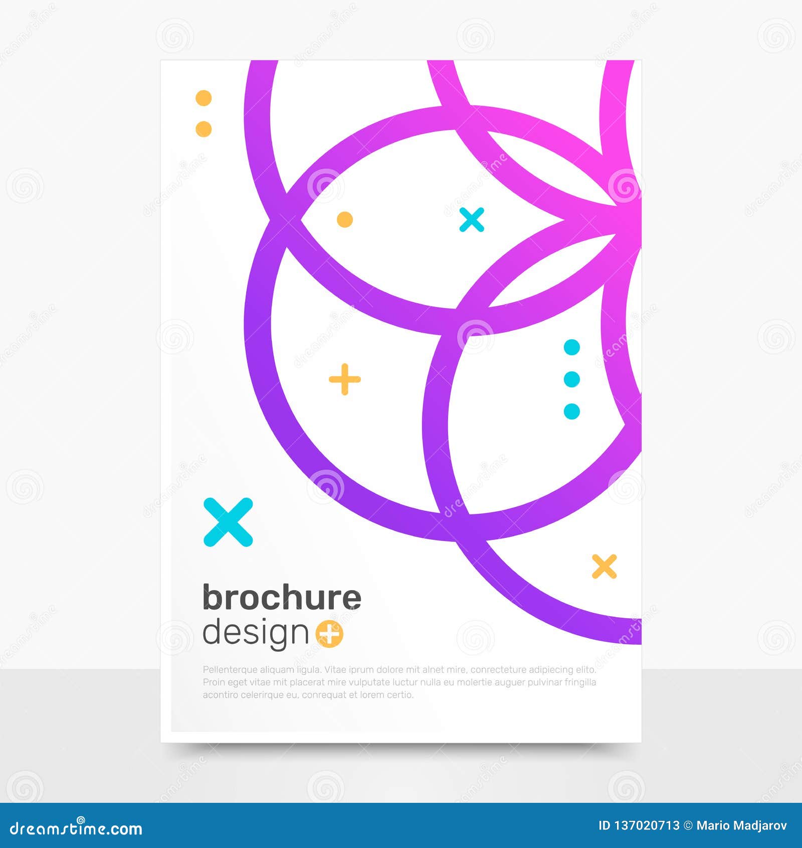 Decorative Vector Brochure Design. Abstract Vector Brochure Mockup. Profile Brochure Templates