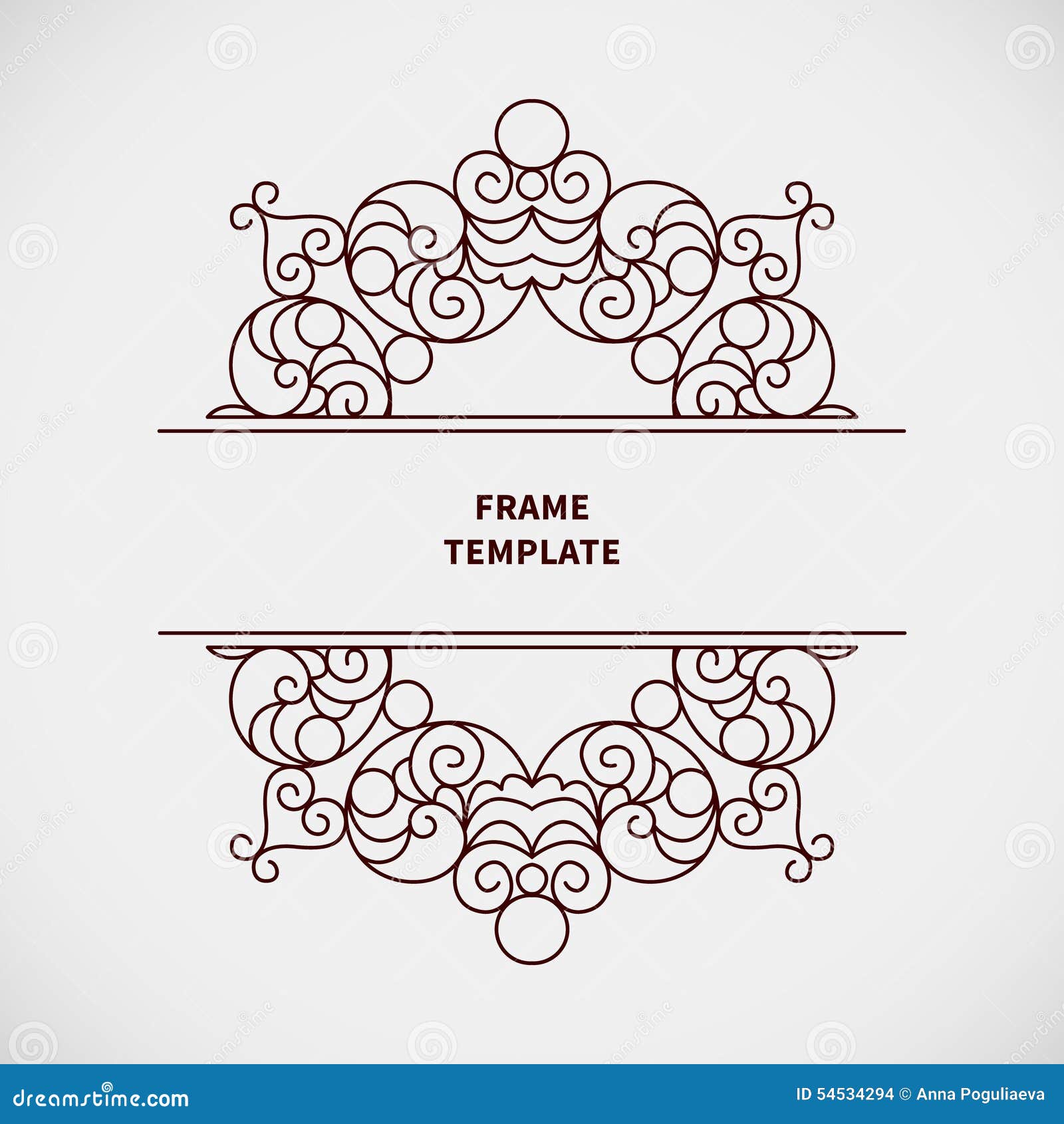 Download Decorative Vector Monogram For Design Template. Stock ...