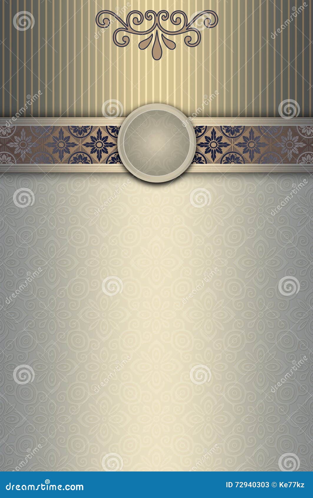 decorative vintage background with old-fashioned border
